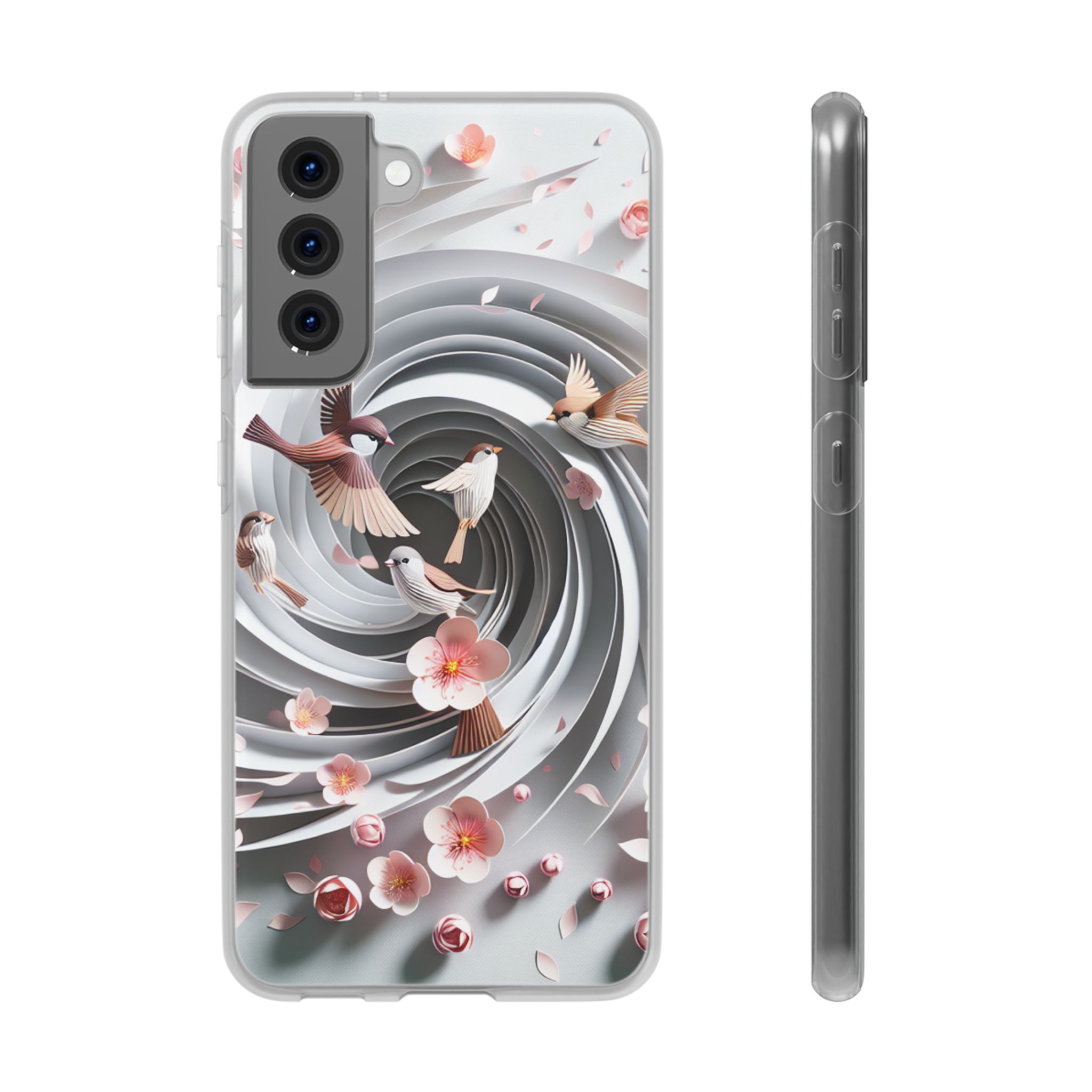 Birds Blossom Sleek Resistant Mobile Phone Back Case iPhone & Samsung S Series