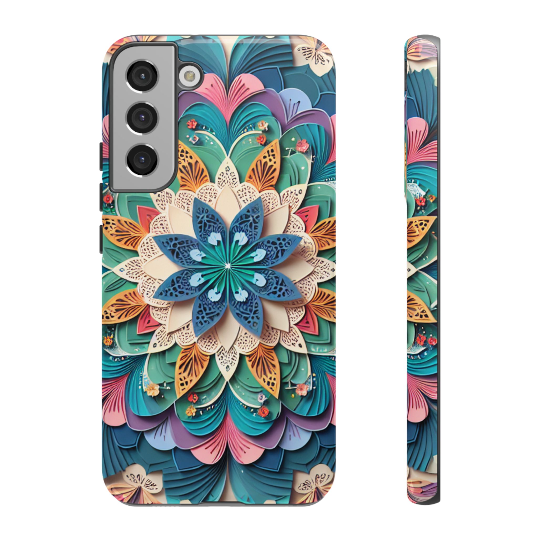 Butterfly Themed Mandala Trendy Tough Case - Image 3
