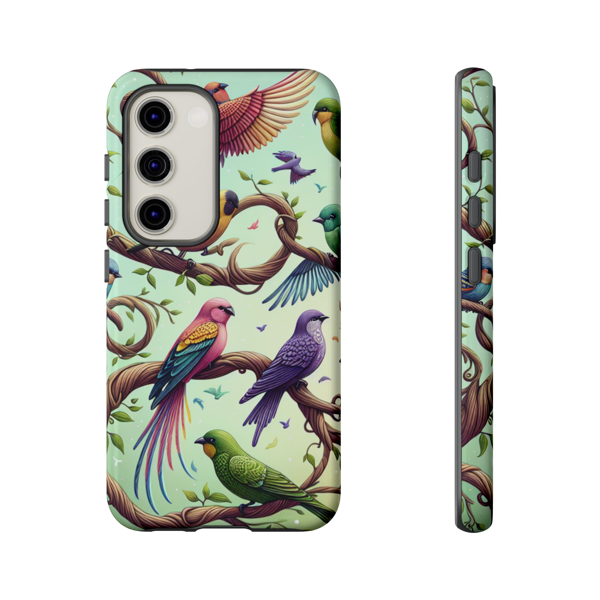 Birds On Branches Resistant Trendy Tough Phone Case - Image 8