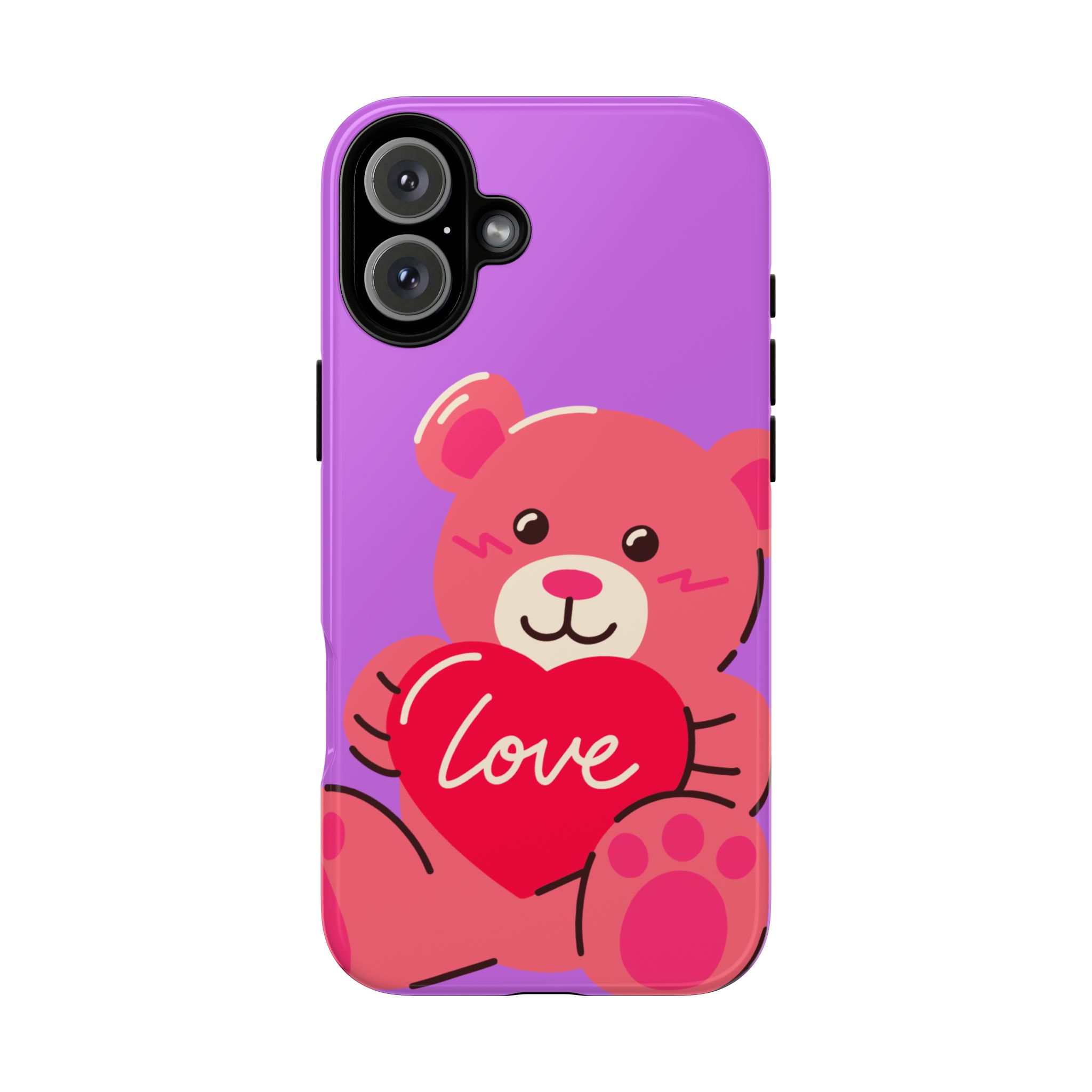 Teddy Love Forever Resistant Trendy Tough Phone Case - Image 4