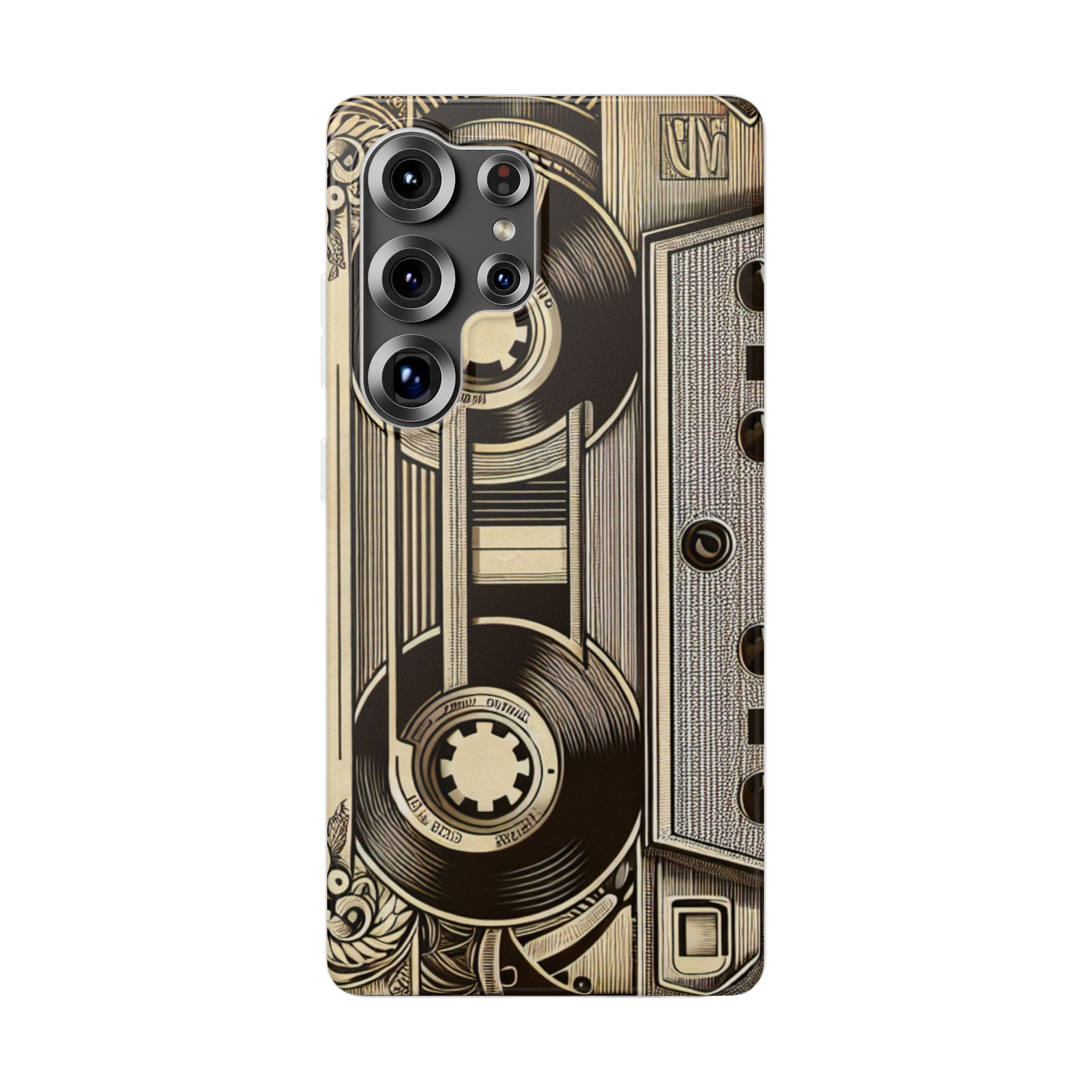 Classic Cassette Printed Trendy Resistant Flexi Case