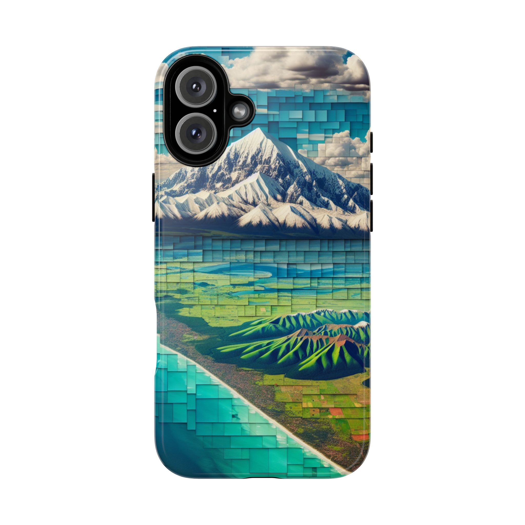 Landscape Collage Art Trendy Sleek Resistant Tough Phone Case - Image 4