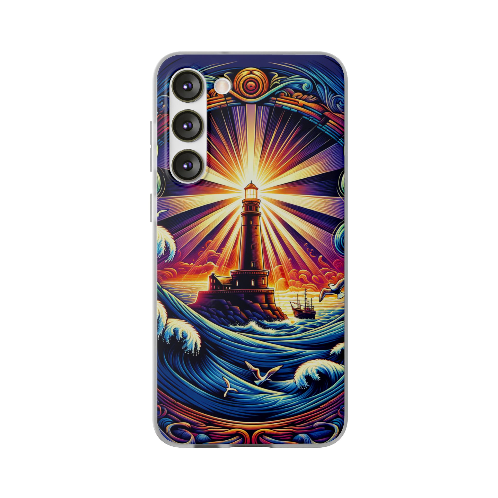 Majestic Lighthouse Trendy Resistant Flexi Phone Back Case - Image 3
