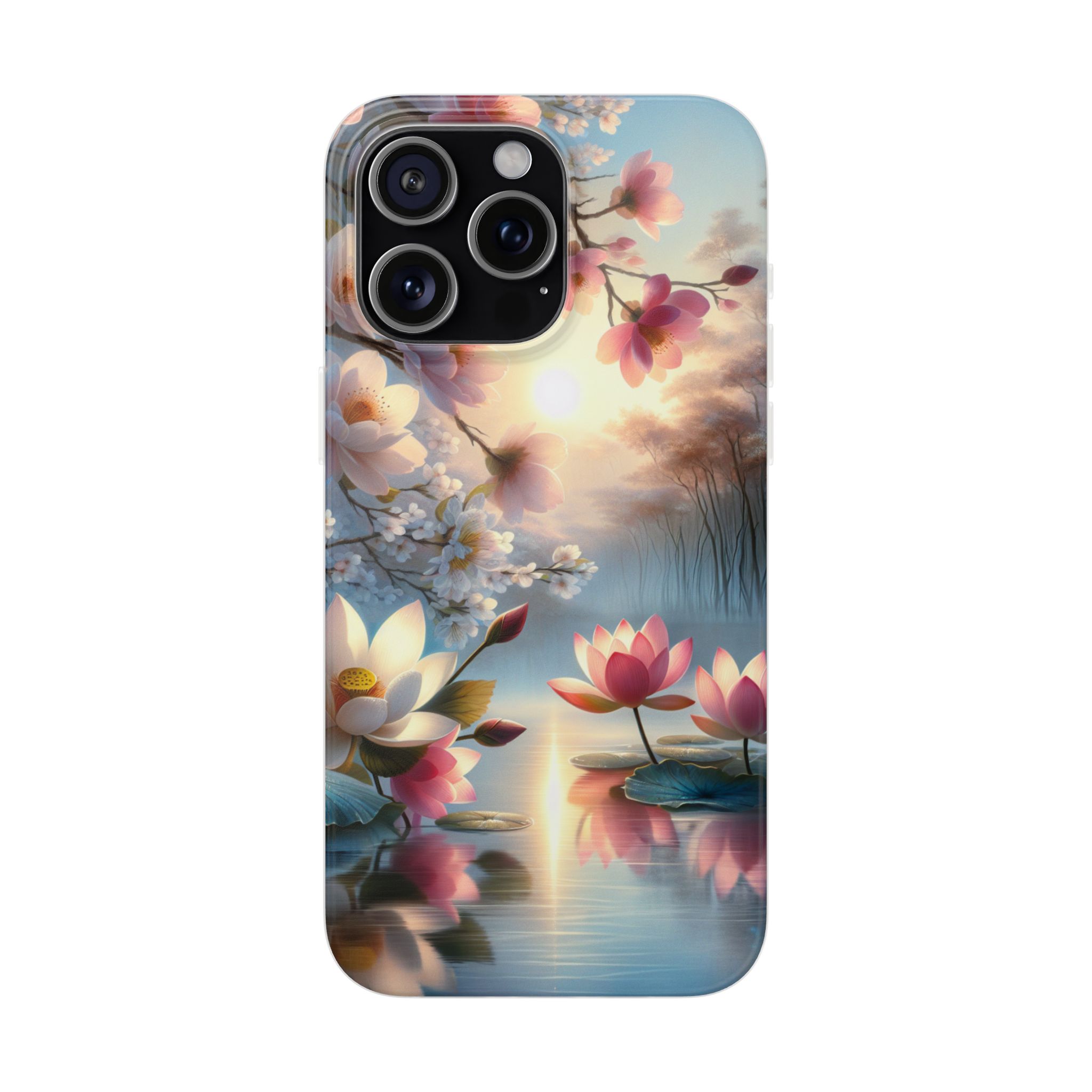 Lake Sunrise Trendy Resistant Flexi Phone Back Case - Image 4