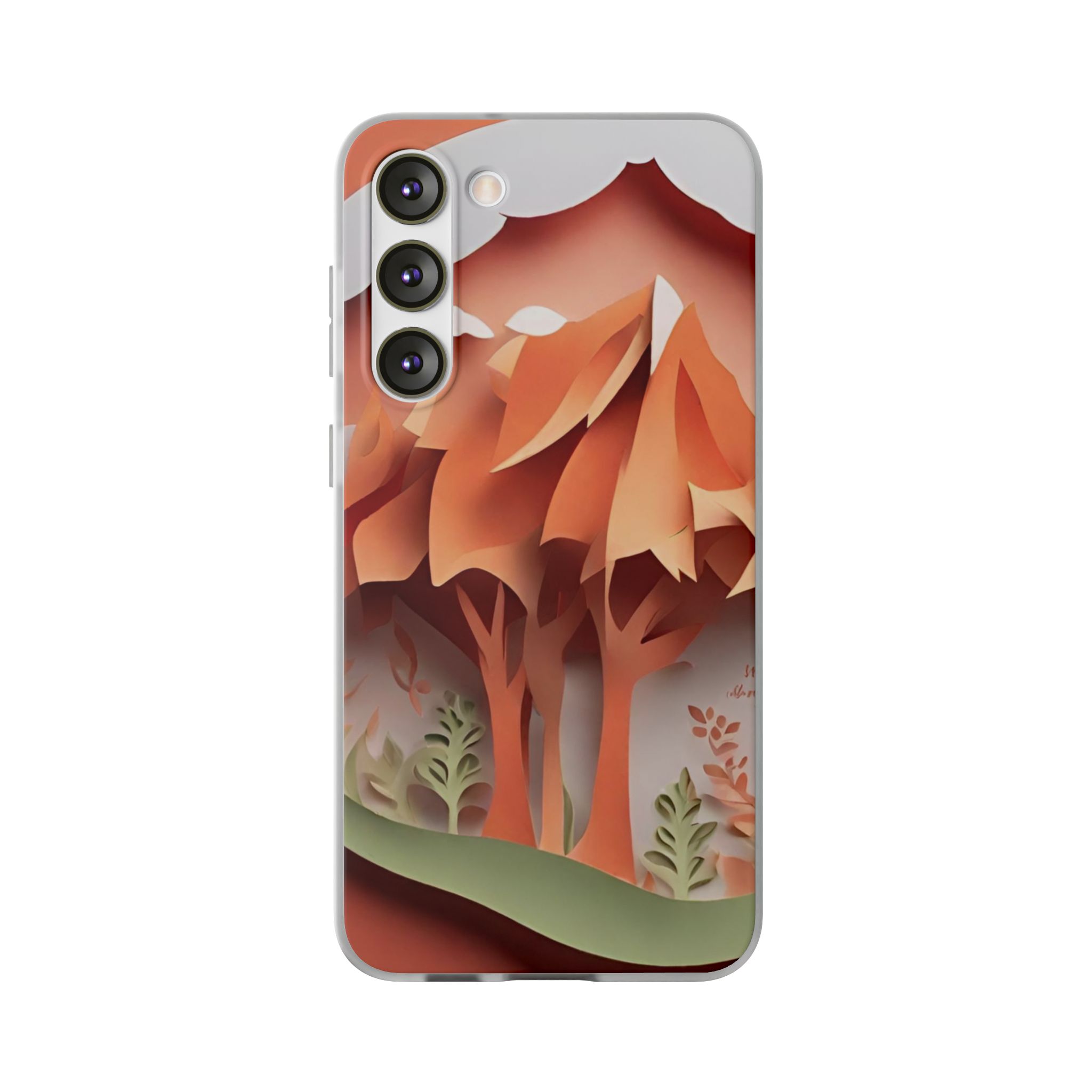 Paper Art 3D Design Print Trendy Resistant Flexi Phone Back Case - Image 2