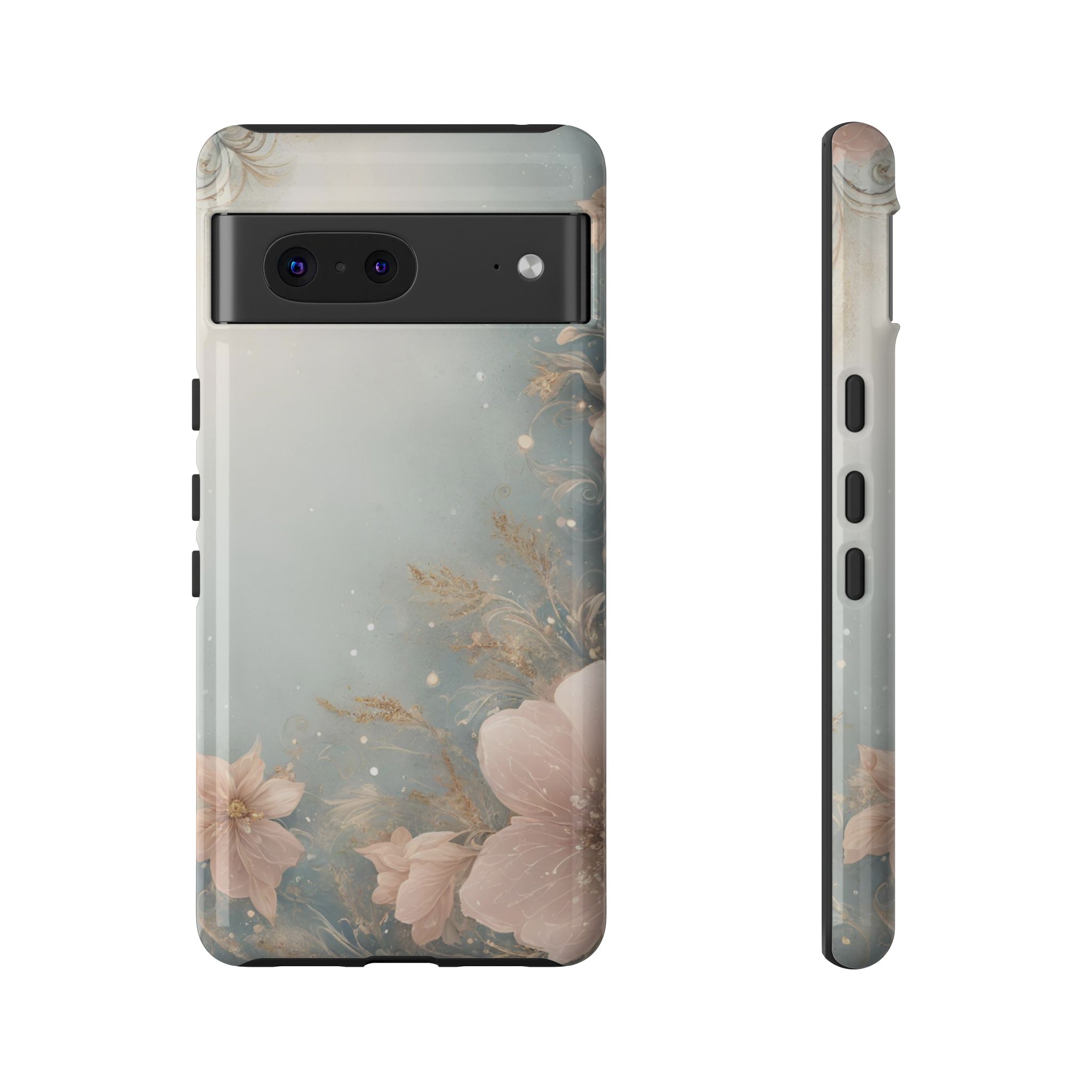 Floral Sparkling Resistant Trendy Tough Phone Case - Image 5