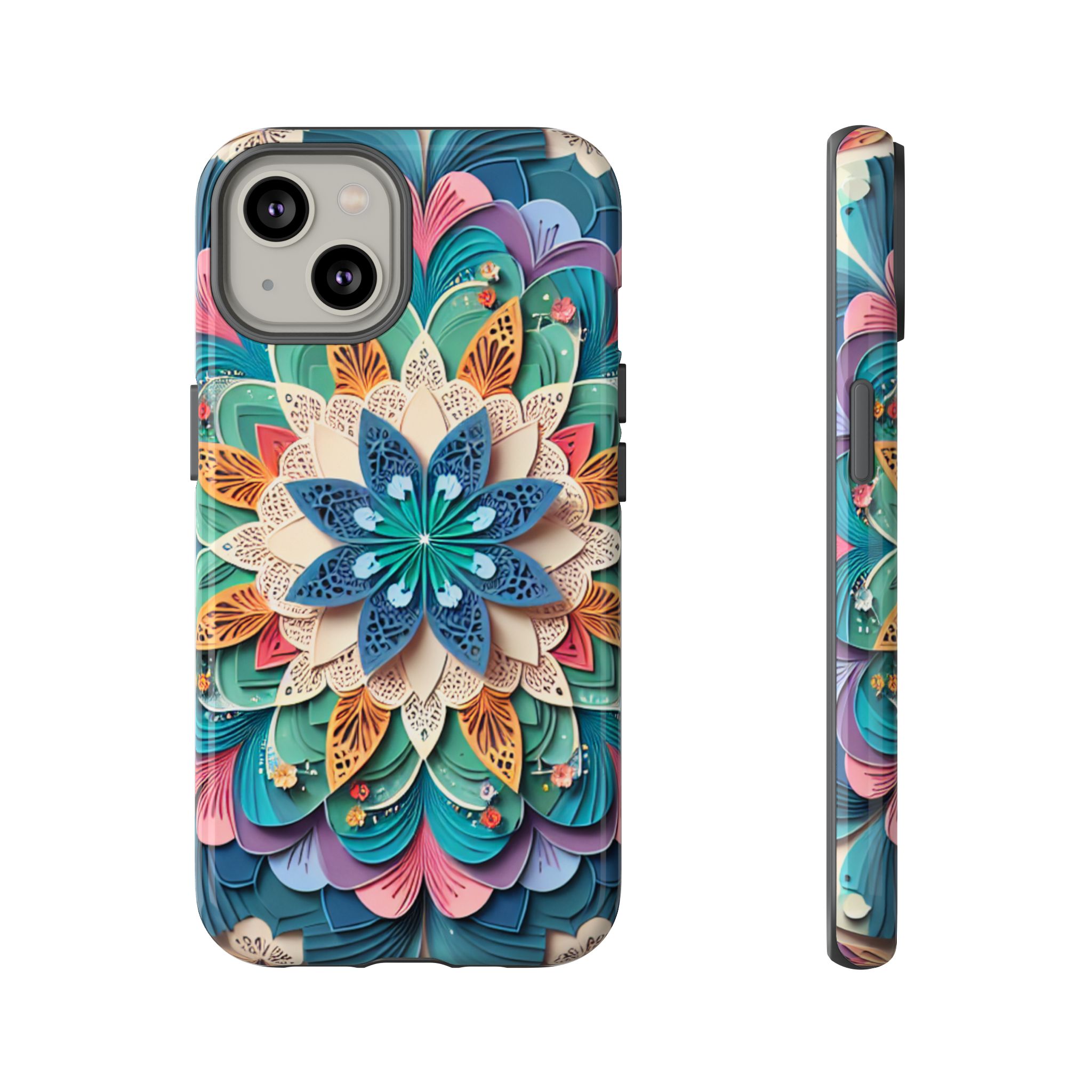 Butterfly Themed Mandala Trendy Tough Case - Image 4