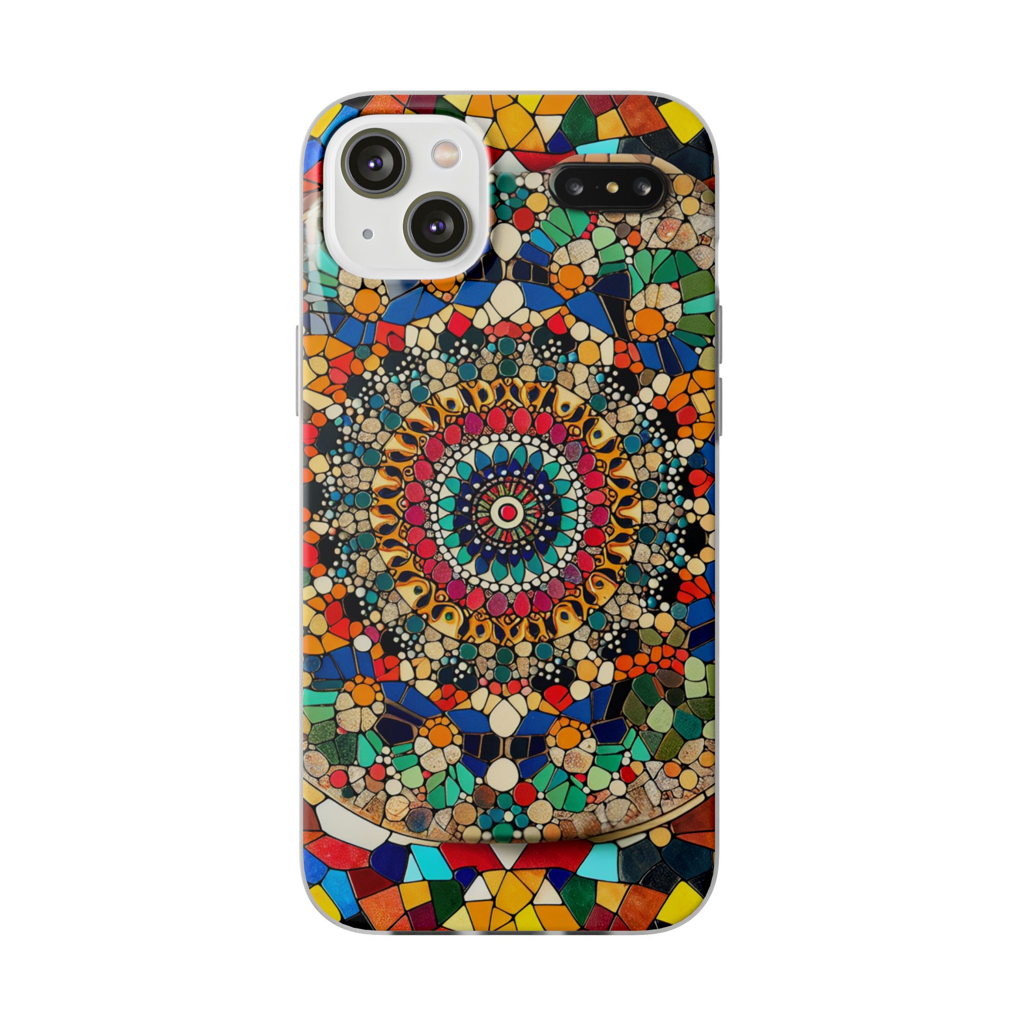 Mosaic Mandala Trendy Resistant Flexi Phone Back Case - Image 6