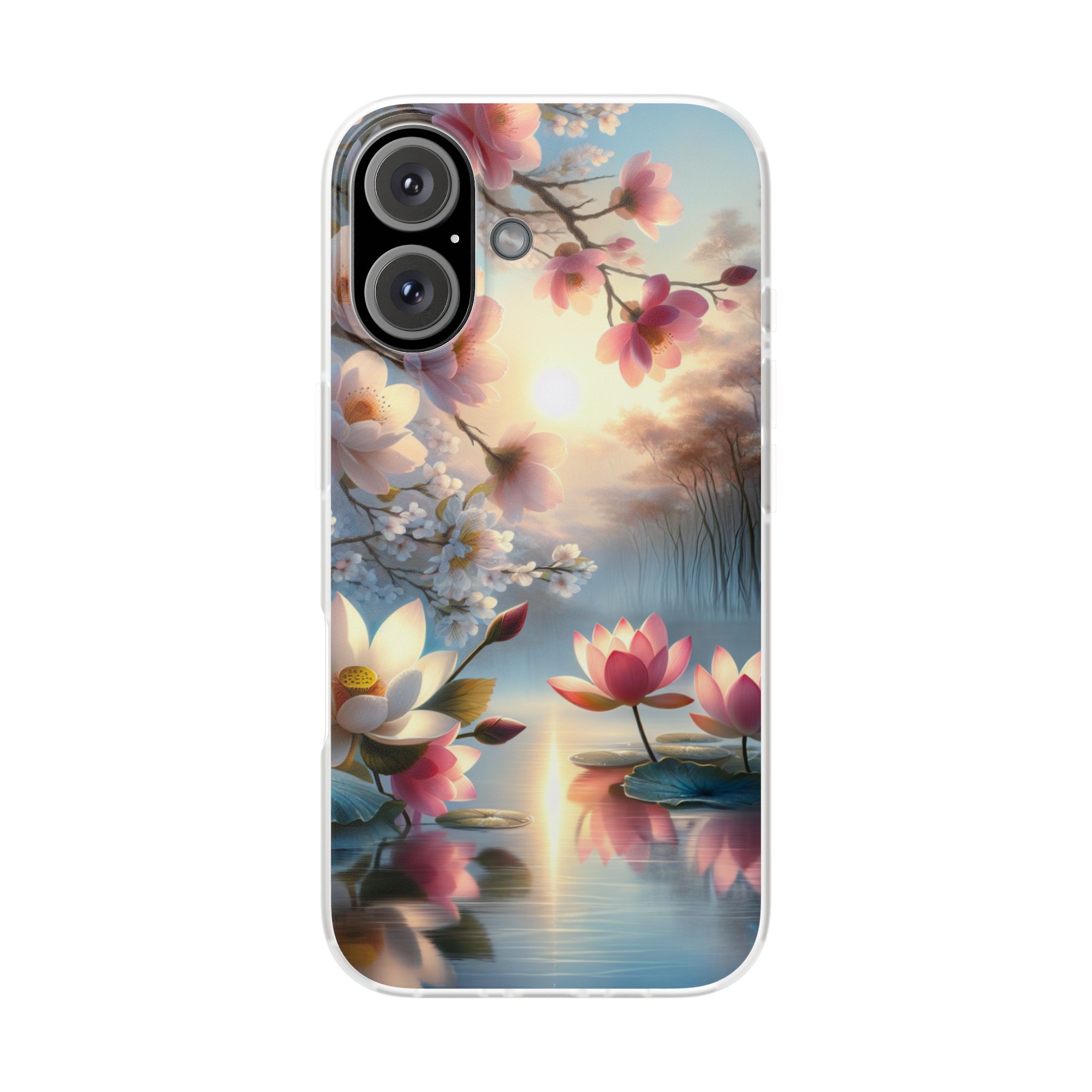 Lake Sunrise Trendy Resistant Flexi Phone Back Case - Image 3