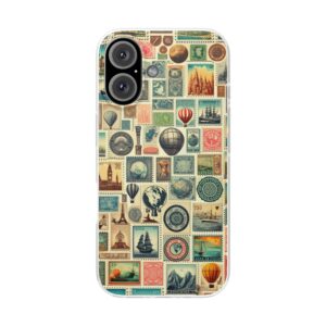 Travel Fun Stamp Trendy Resistant Flexi Phone Back Case