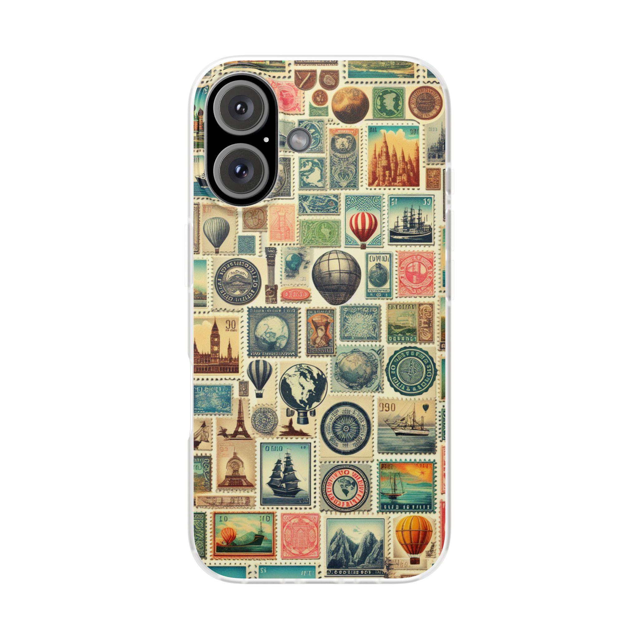 Travel Fun Stamp Trendy Resistant Flexi Phone Back Case