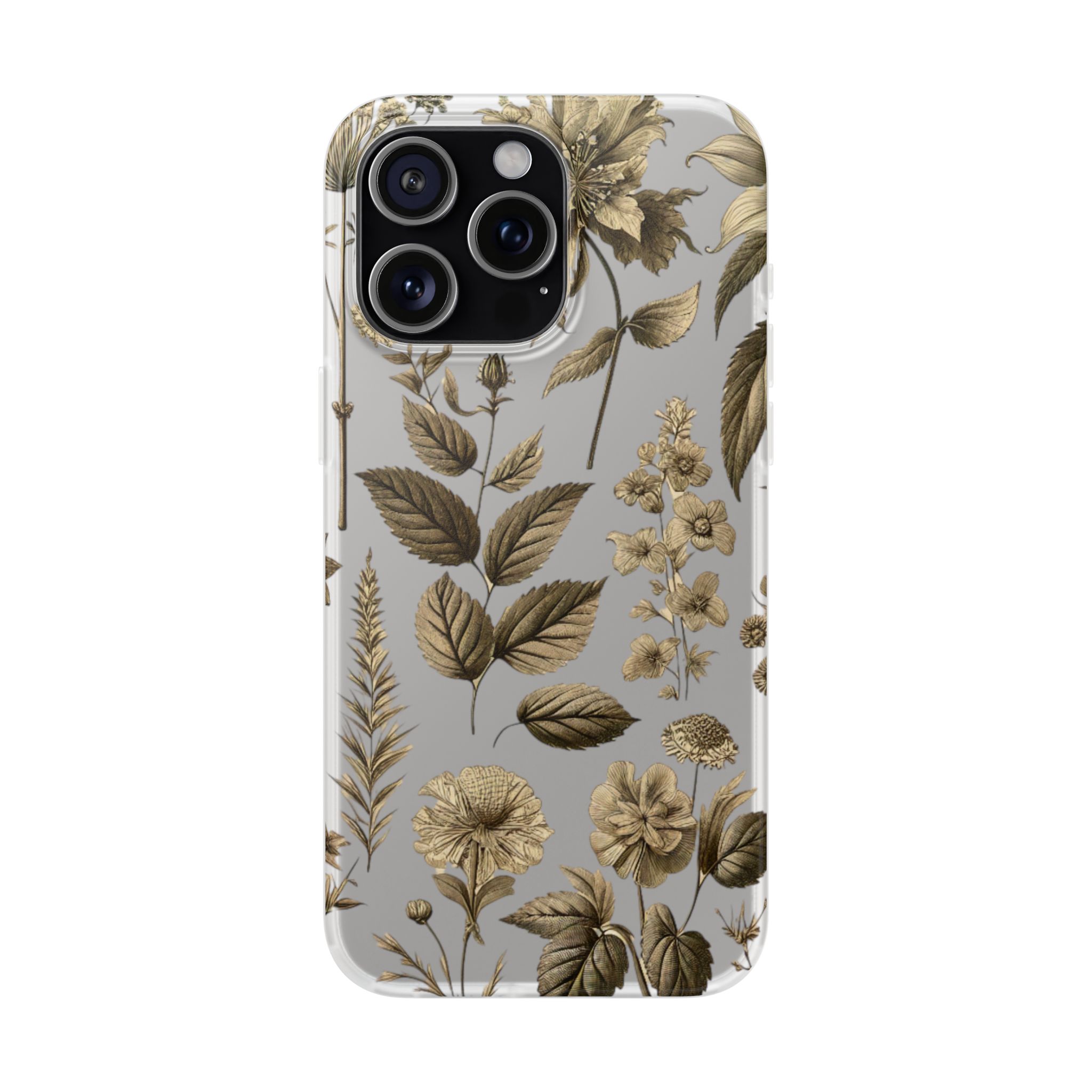 Leaf & Floral Trendy Resistant Flexi Phone Back Case - Image 3