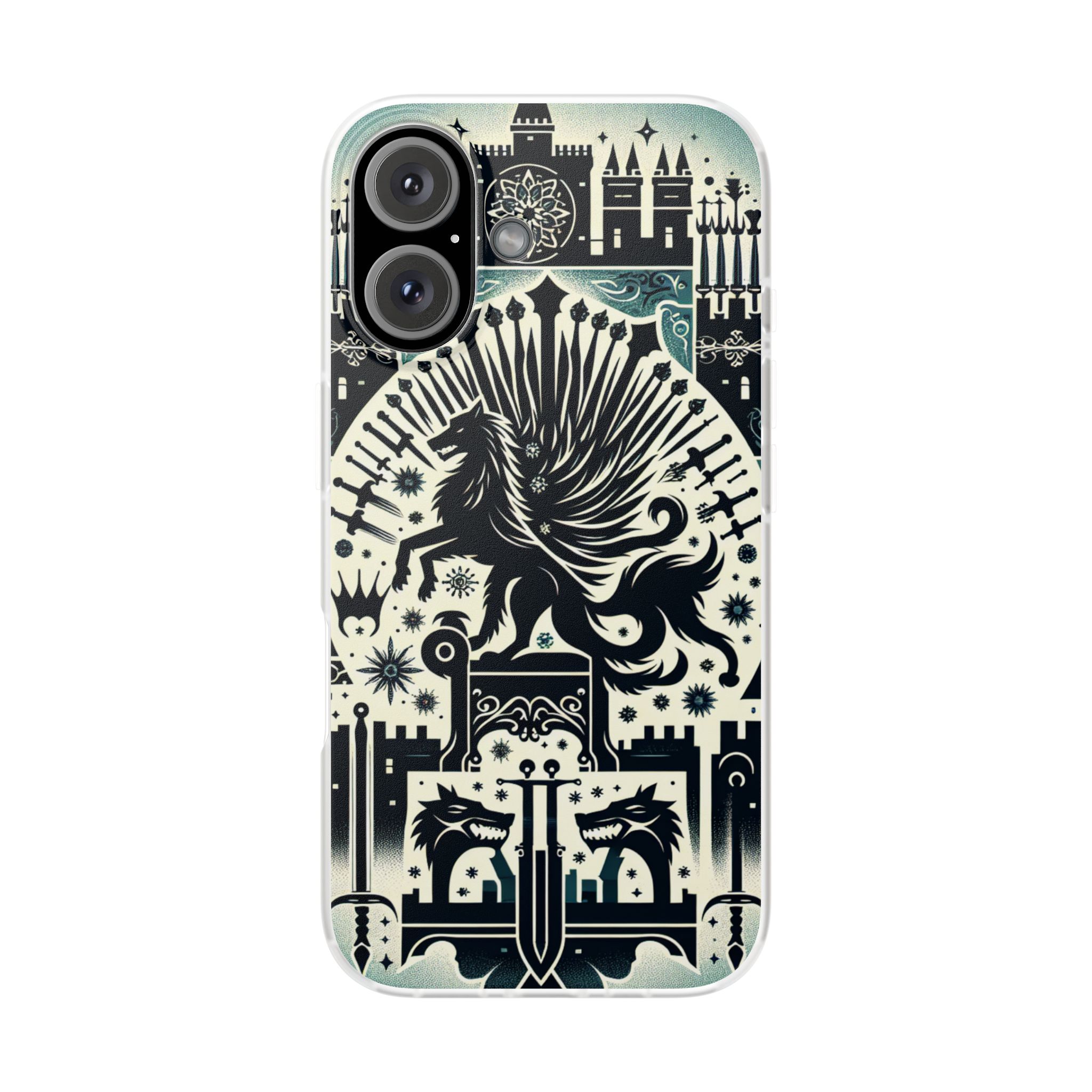 Ancient King Crest Theme Trendy Resistant Flexi Phone Back Case - Image 2