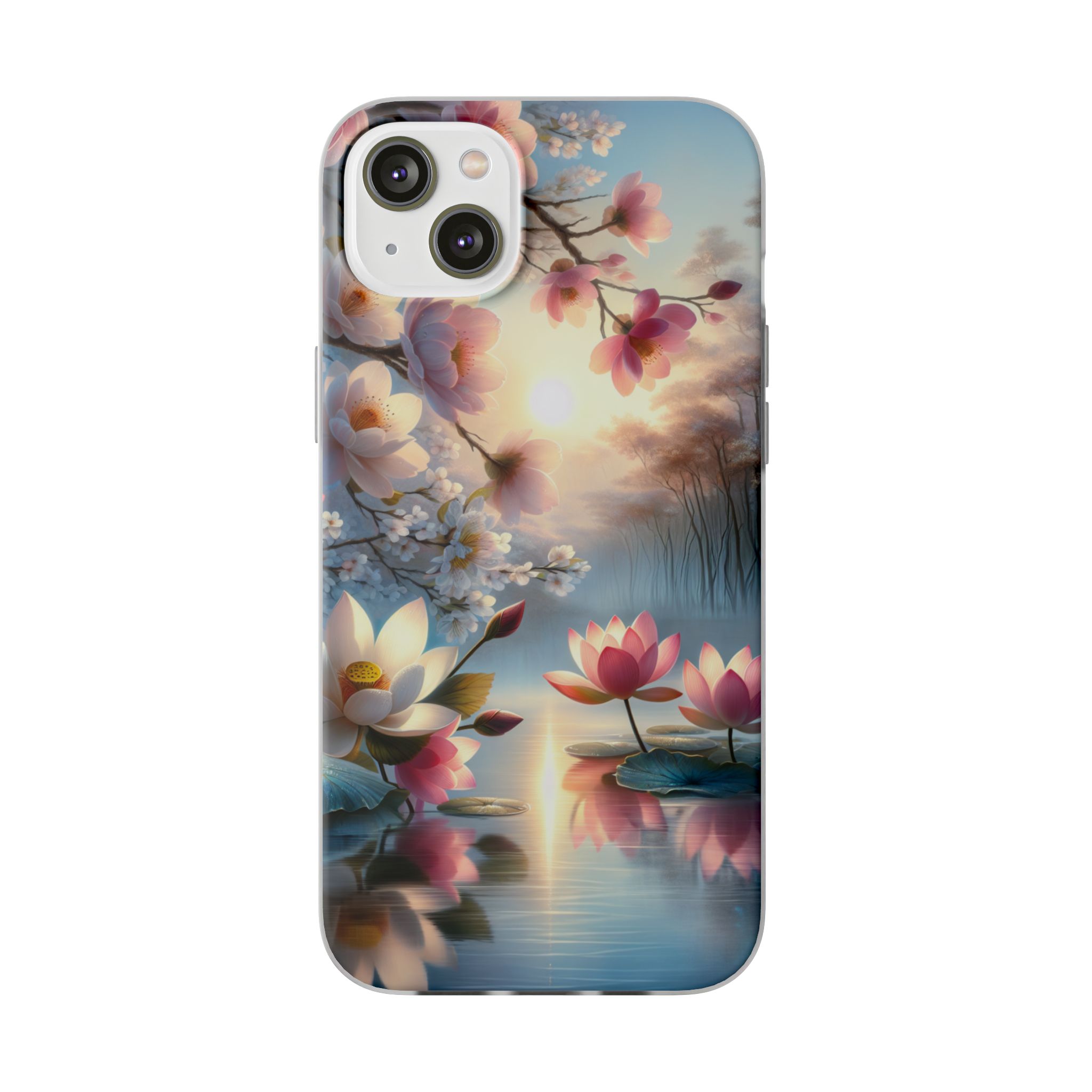 Lake Sunrise Trendy Resistant Flexi Phone Back Case - Image 6
