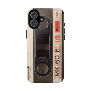 Classic Cassette Theme Resistant Trendy Tough Phone Case