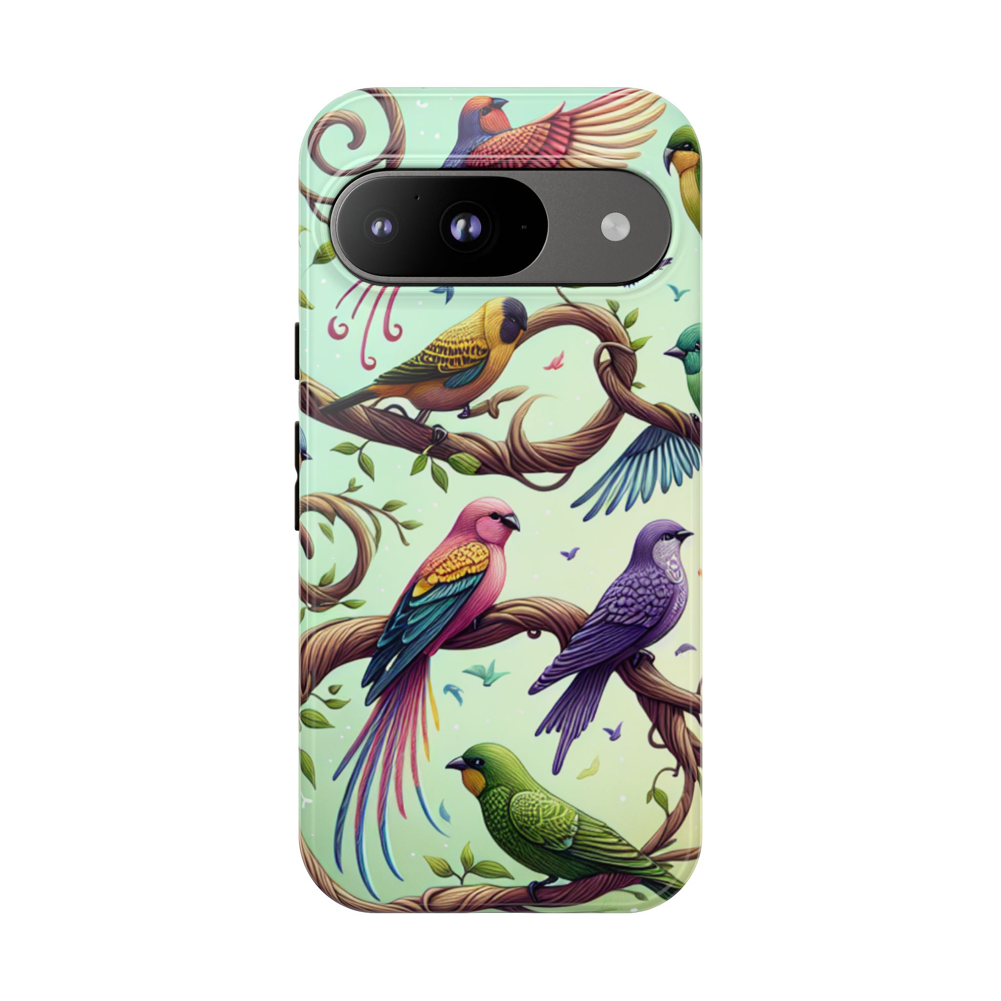 Birds On Branches Resistant Trendy Tough Phone Case - Image 3