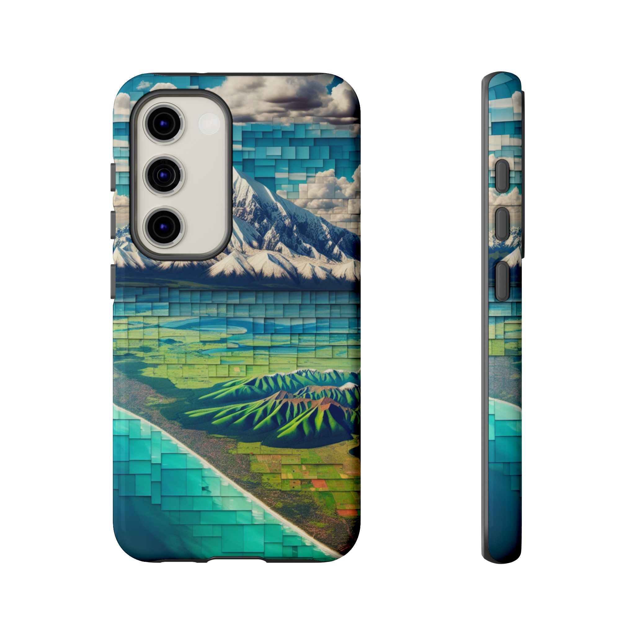 Landscape Collage Art Trendy Sleek Resistant Tough Phone Case - Image 9