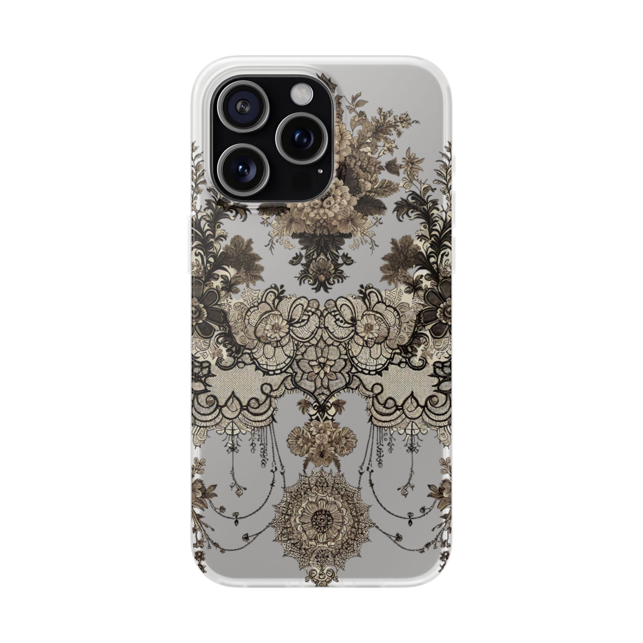 Floral Ornament Trendy Resistant Flexi Phone Back Case - Image 3