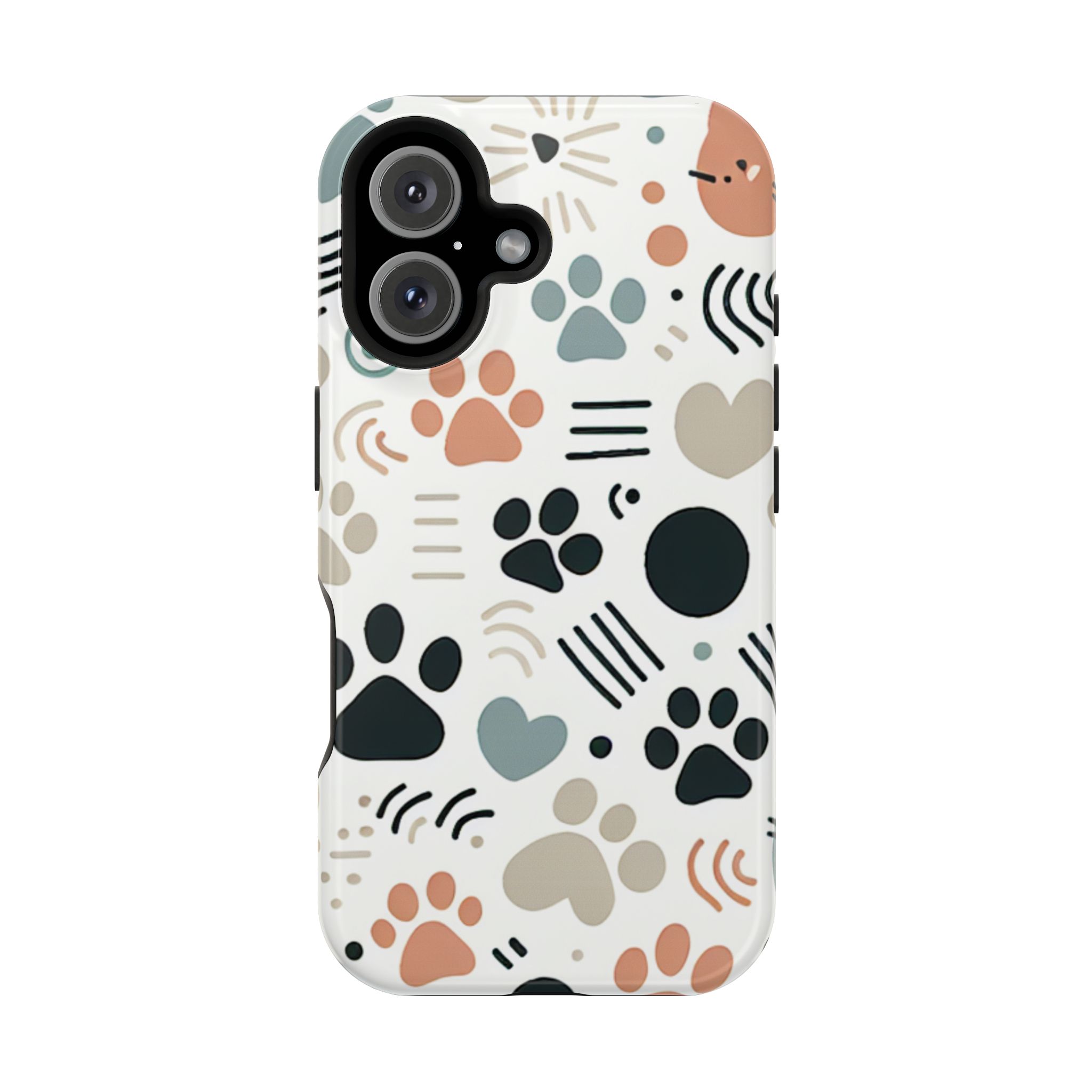 Animal Footprints Fun Impact-Resistant Phone Back Case - Image 2