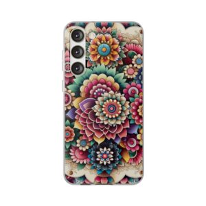 Floral Pattern Print Trendy Resistant Flexi Phone Back Case