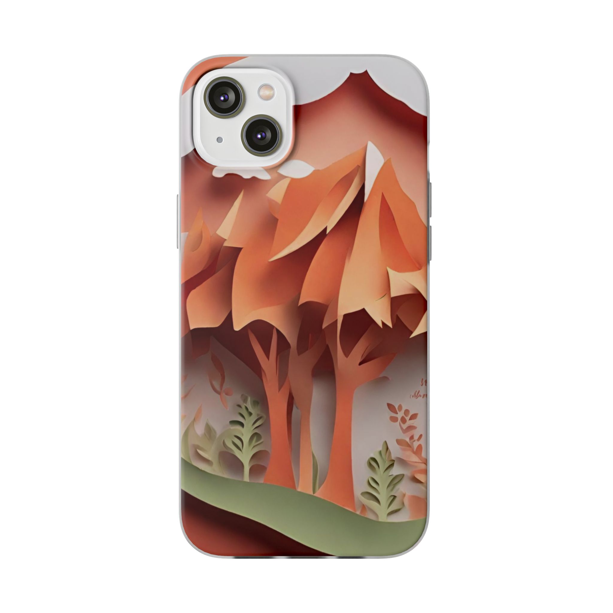 Paper Art 3D Design Print Trendy Resistant Flexi Phone Back Case - Image 6