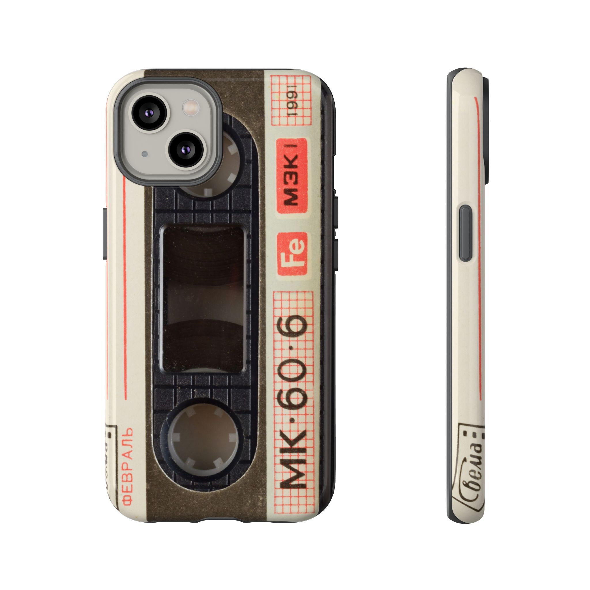 Classic Cassette Theme Resistant Trendy Tough Phone Case - Image 7