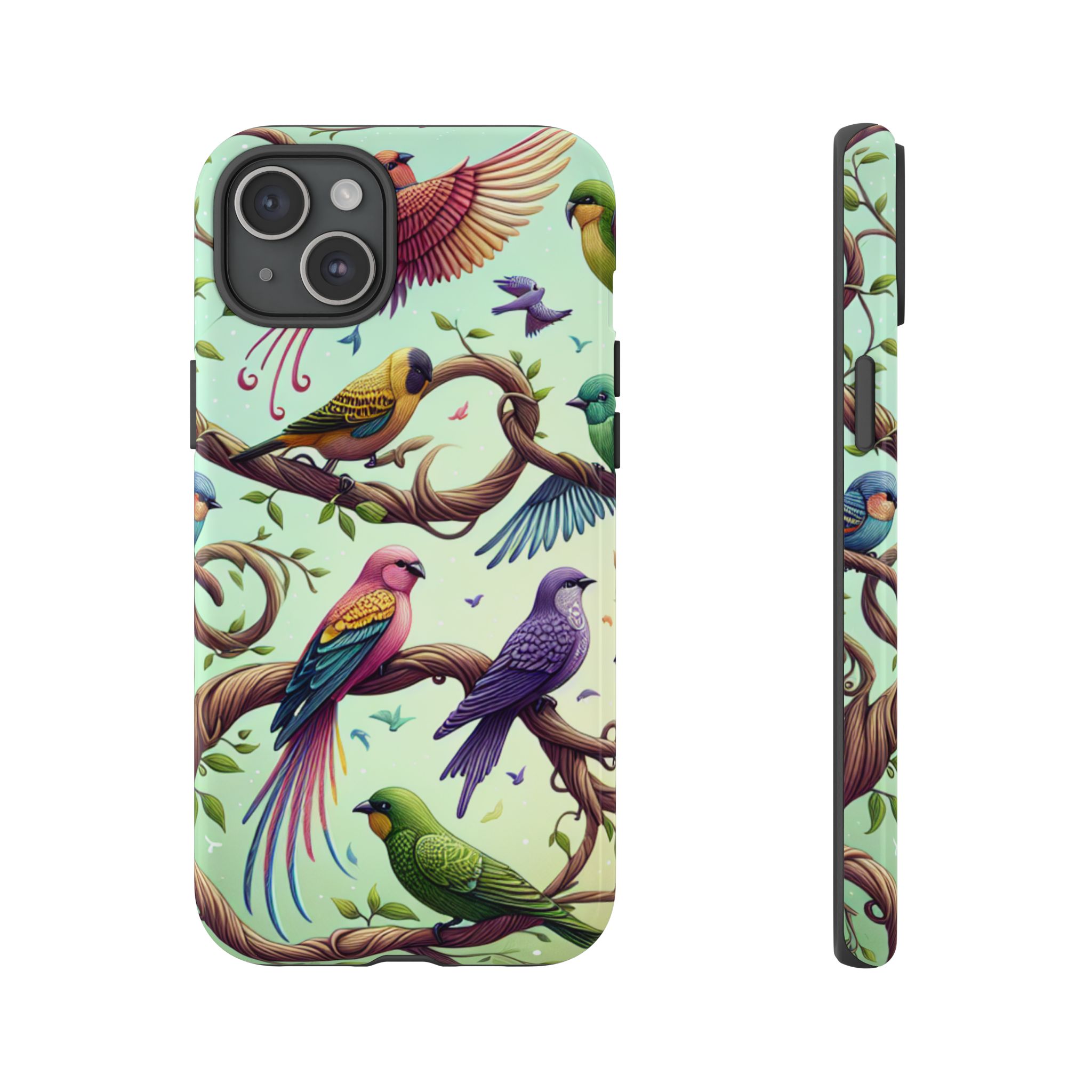 Birds On Branches Resistant Trendy Tough Phone Case - Image 9
