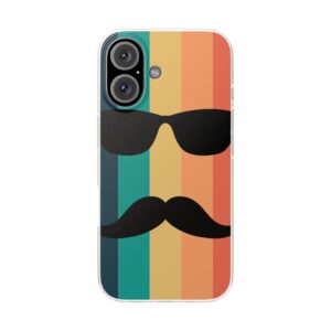 Sunglass & Moustache Trendy Resistant Flexi Case