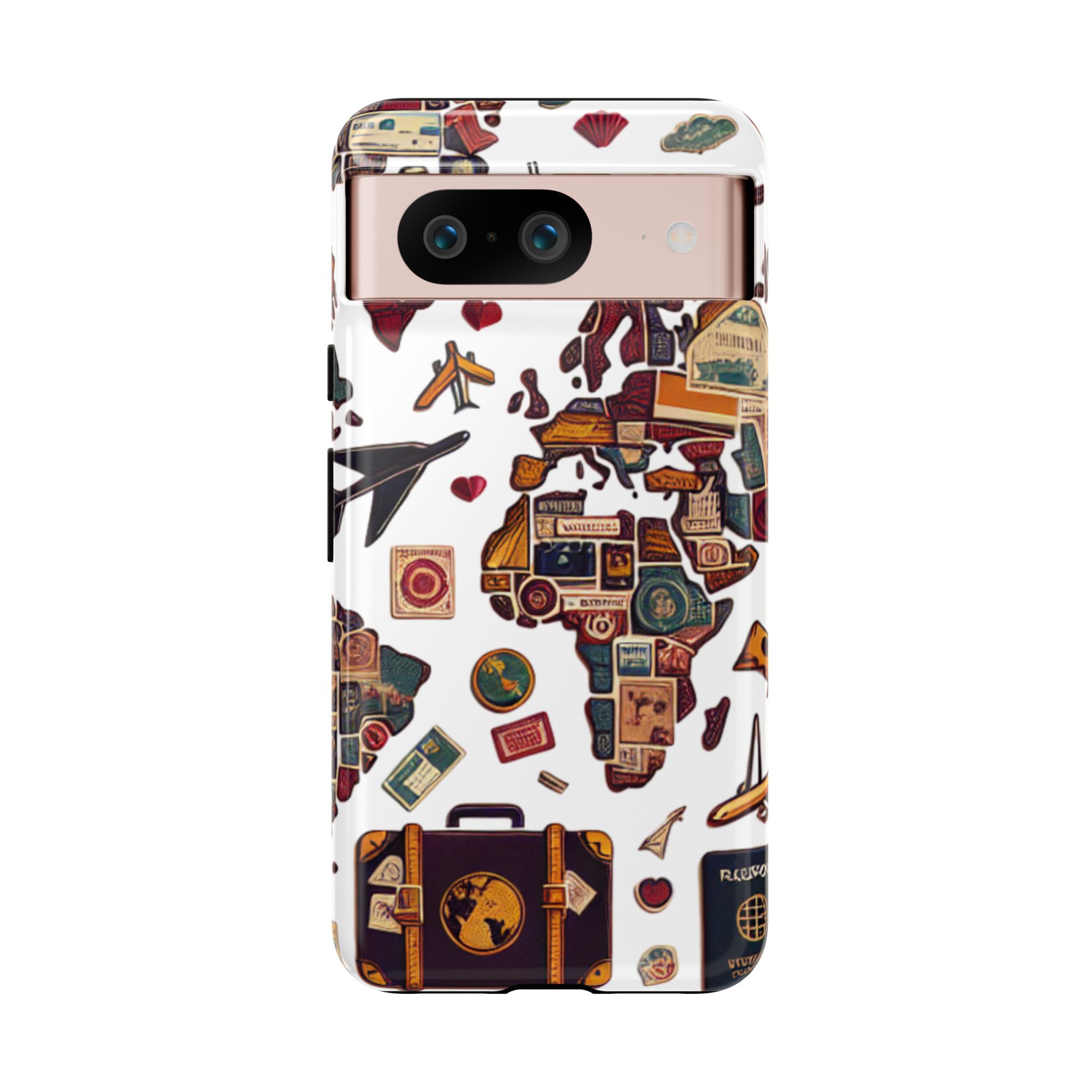 World Travel Trendy Sleek Resistant Tough Phone Case - Image 4