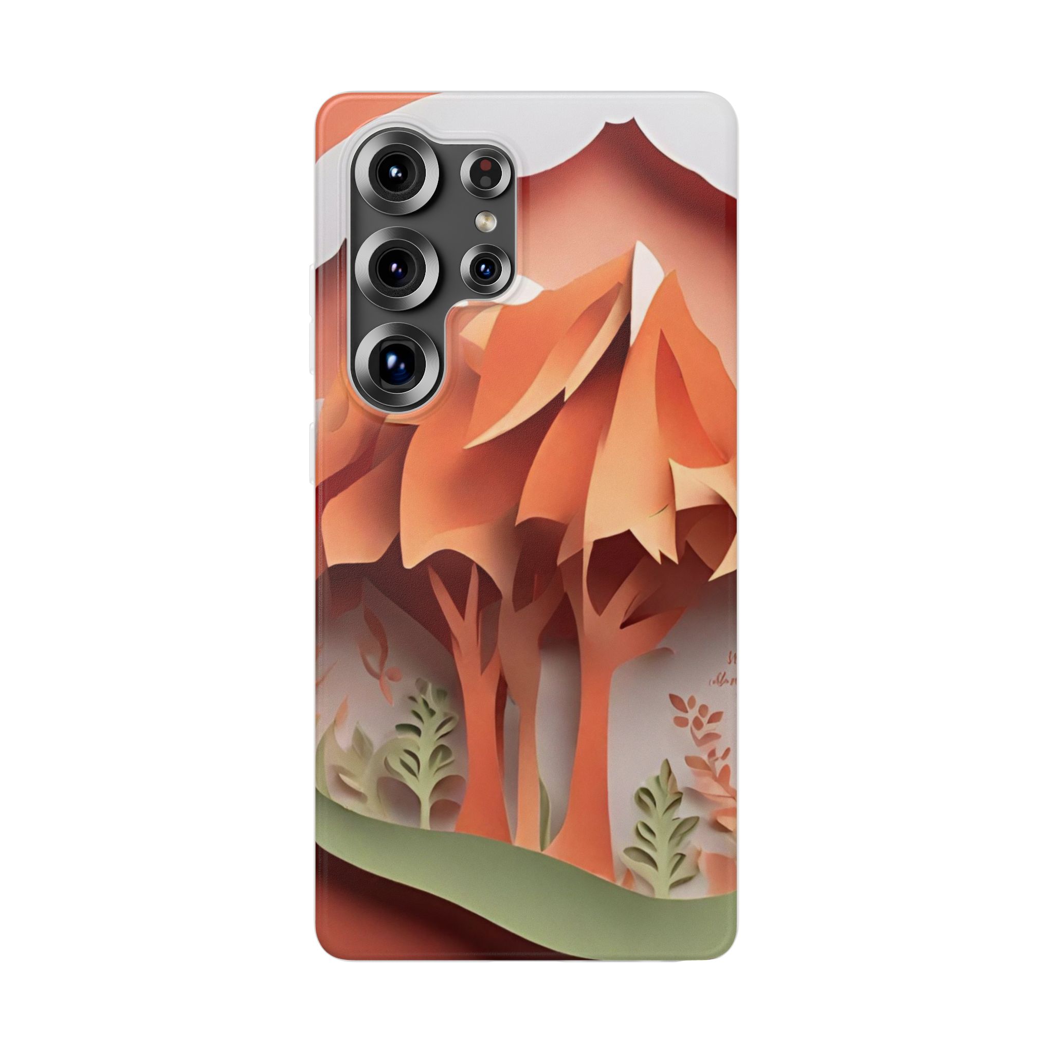 Paper Art 3D Design Print Trendy Resistant Flexi Phone Back Case - Image 3