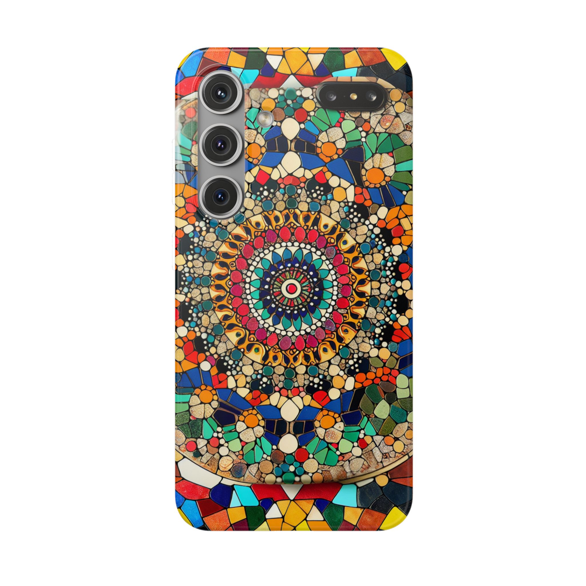 Mosaic Mandala Trendy Resistant Flexi Phone Back Case - Image 7