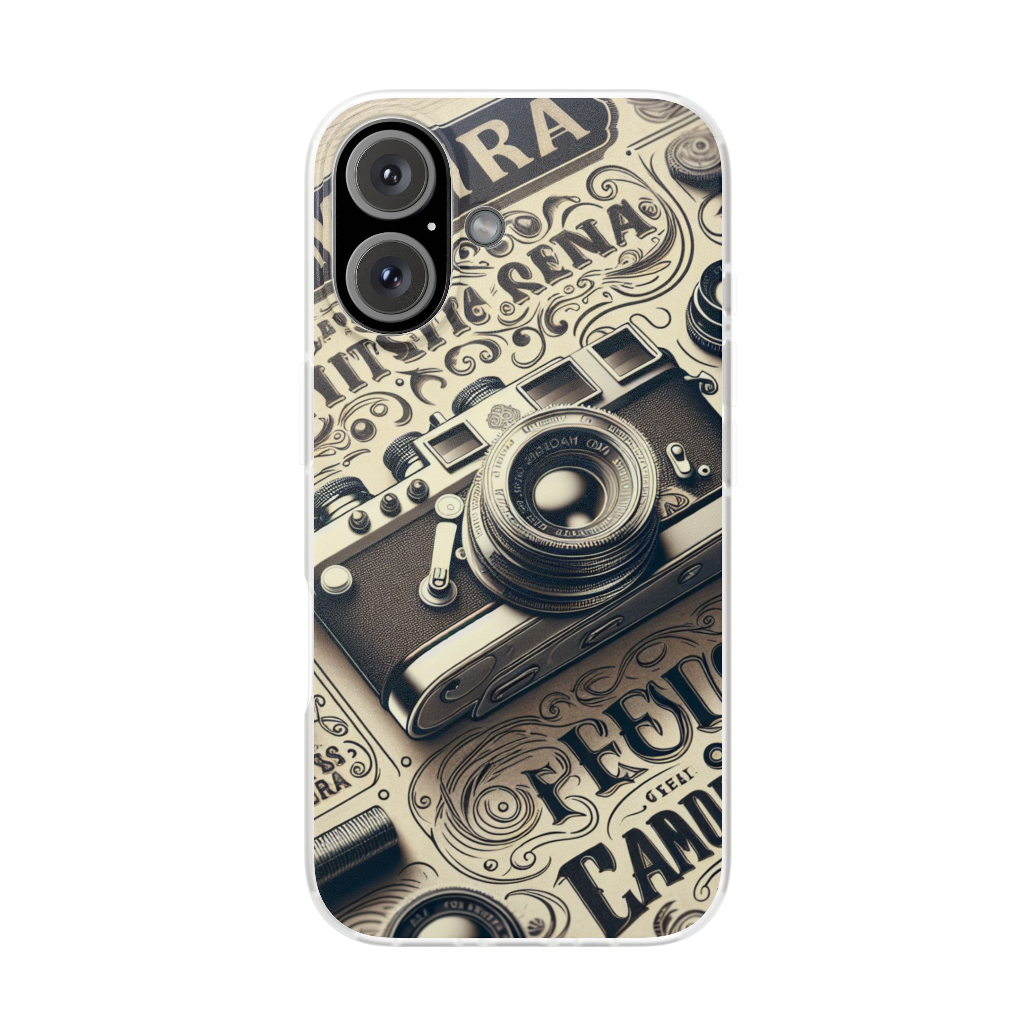 Classic Camera Trendy Resistant Flexi Phone Back Case