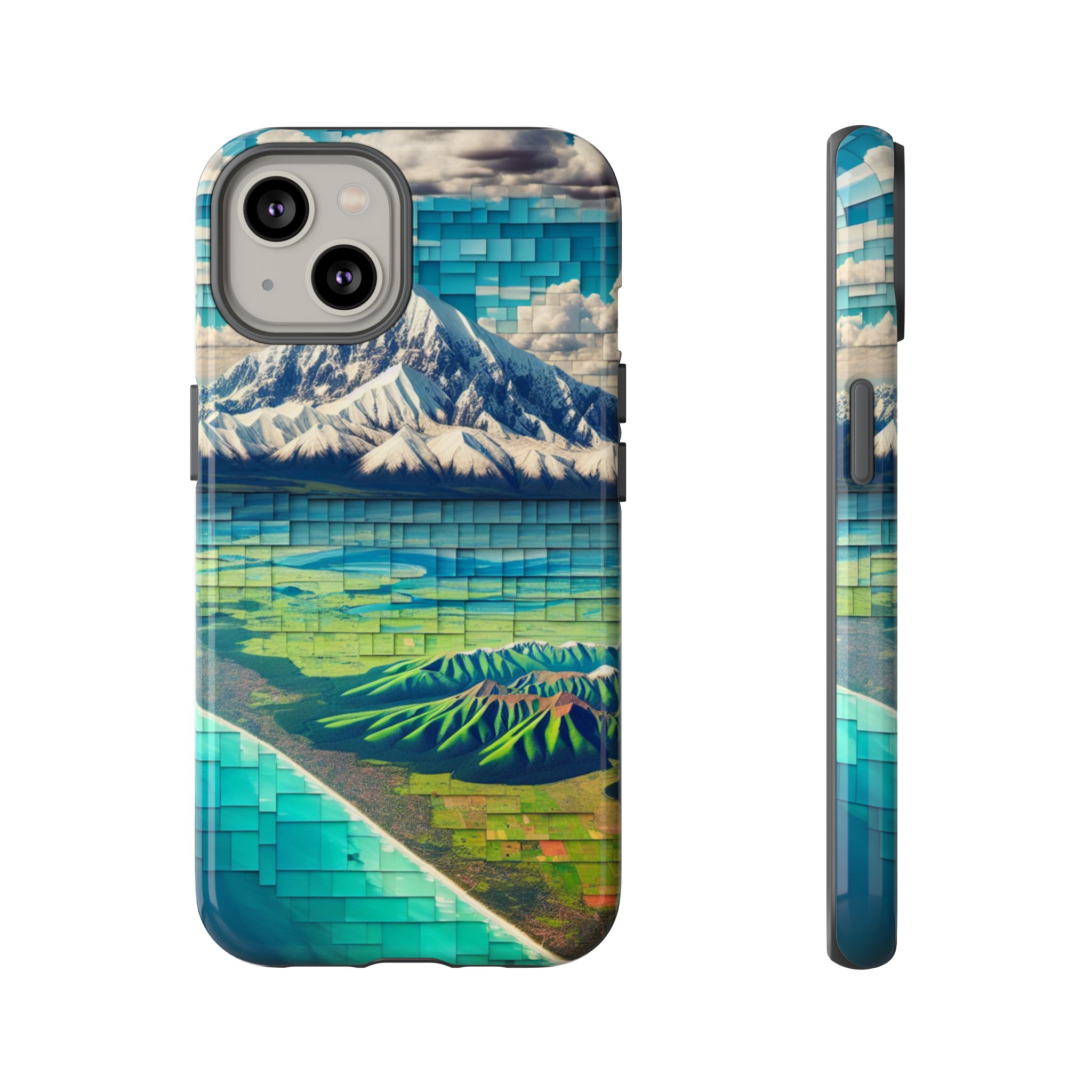 Landscape Collage Art Trendy Sleek Resistant Tough Phone Case - Image 8
