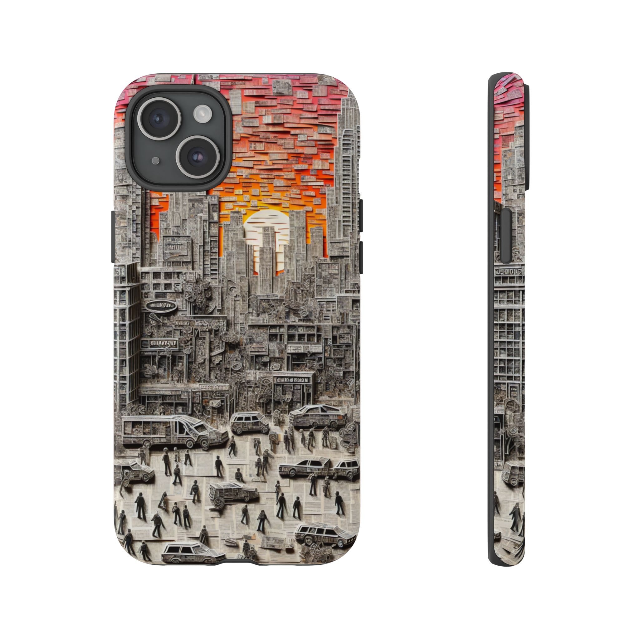 Paper Art Scenary Resistant Trendy Tough Phone Case - Image 8