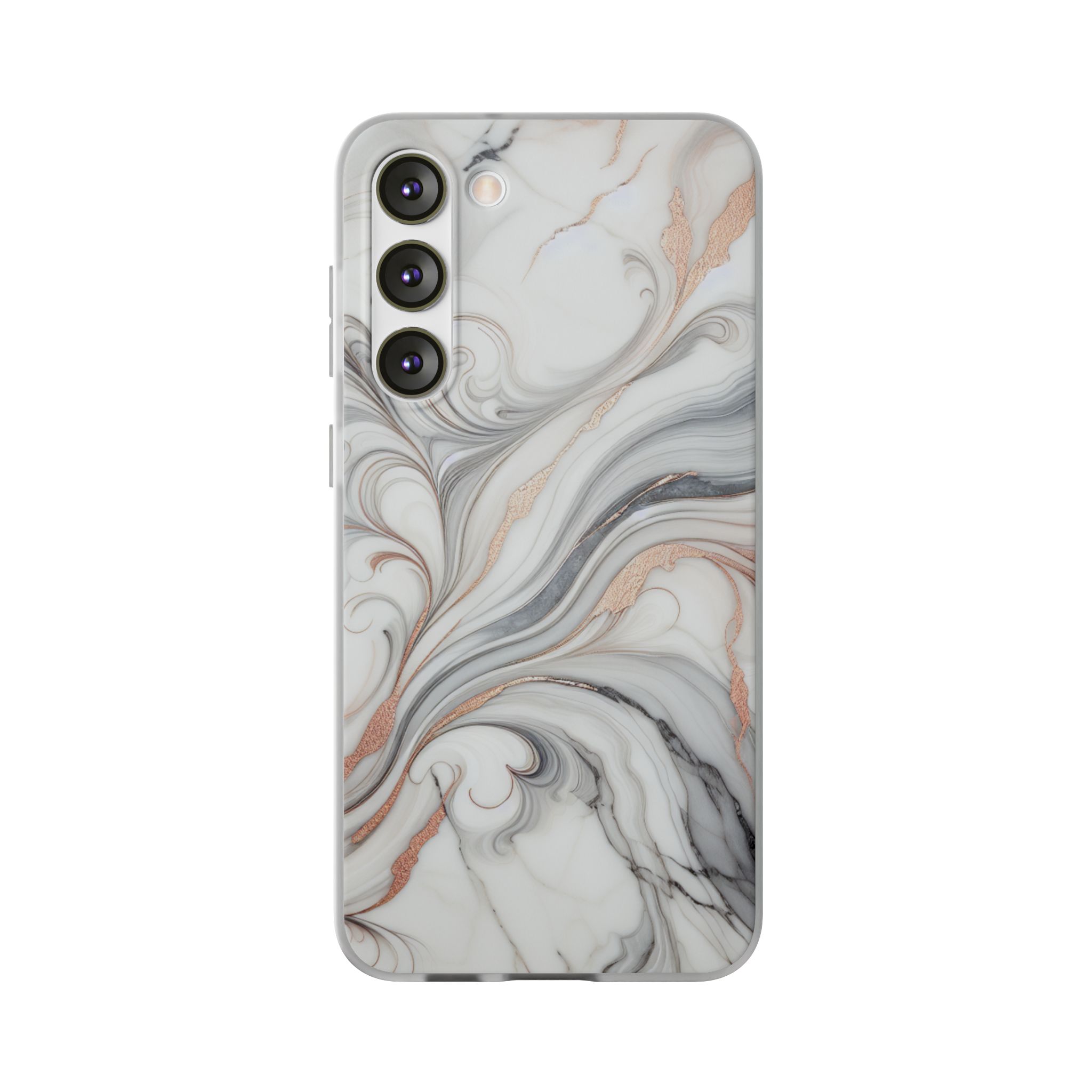 Marble Theme Printed Trendy Resistant Flexi Phone Back Case - Image 5