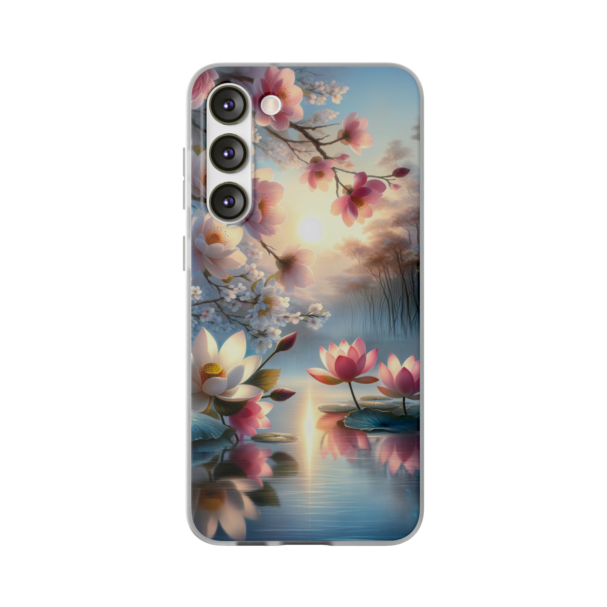 Lake Sunrise Trendy Resistant Flexi Phone Back Case - Image 2
