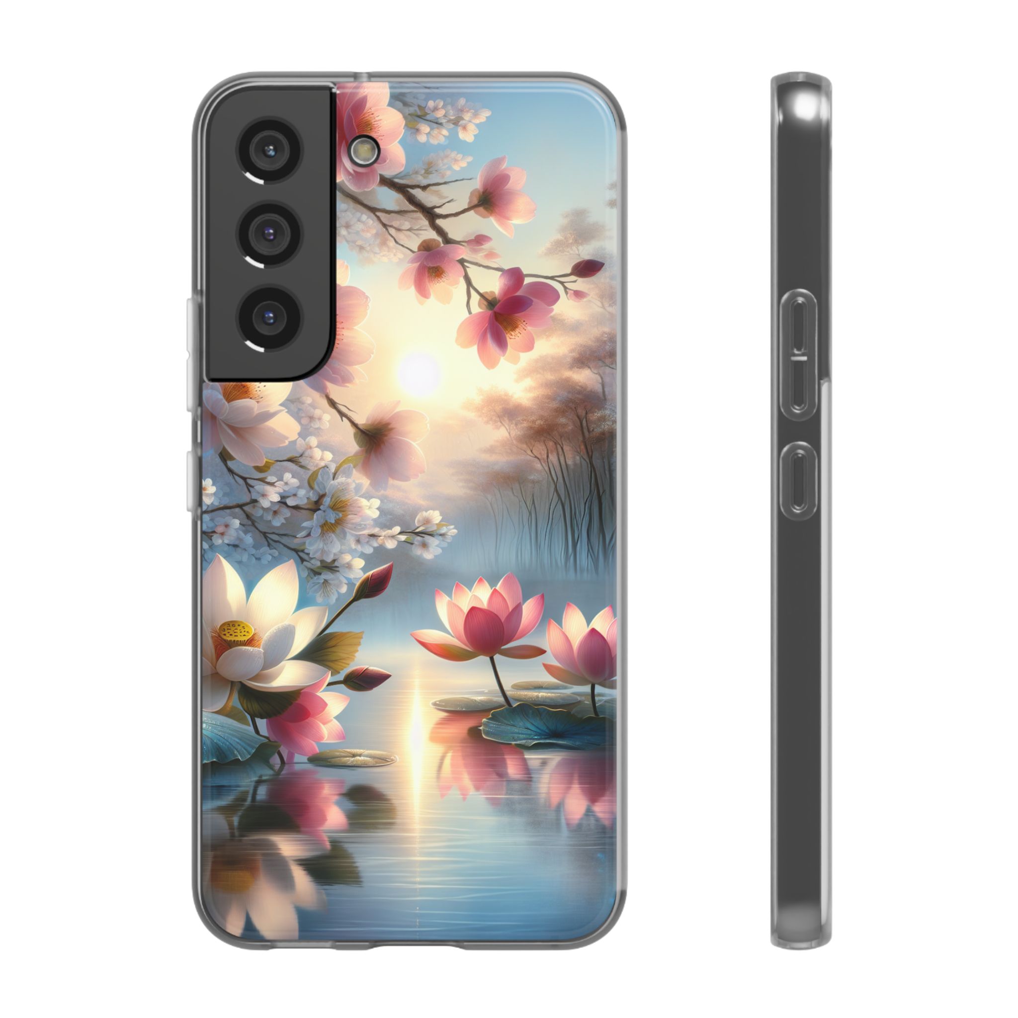Lake Sunrise Trendy Resistant Flexi Phone Back Case - Image 5