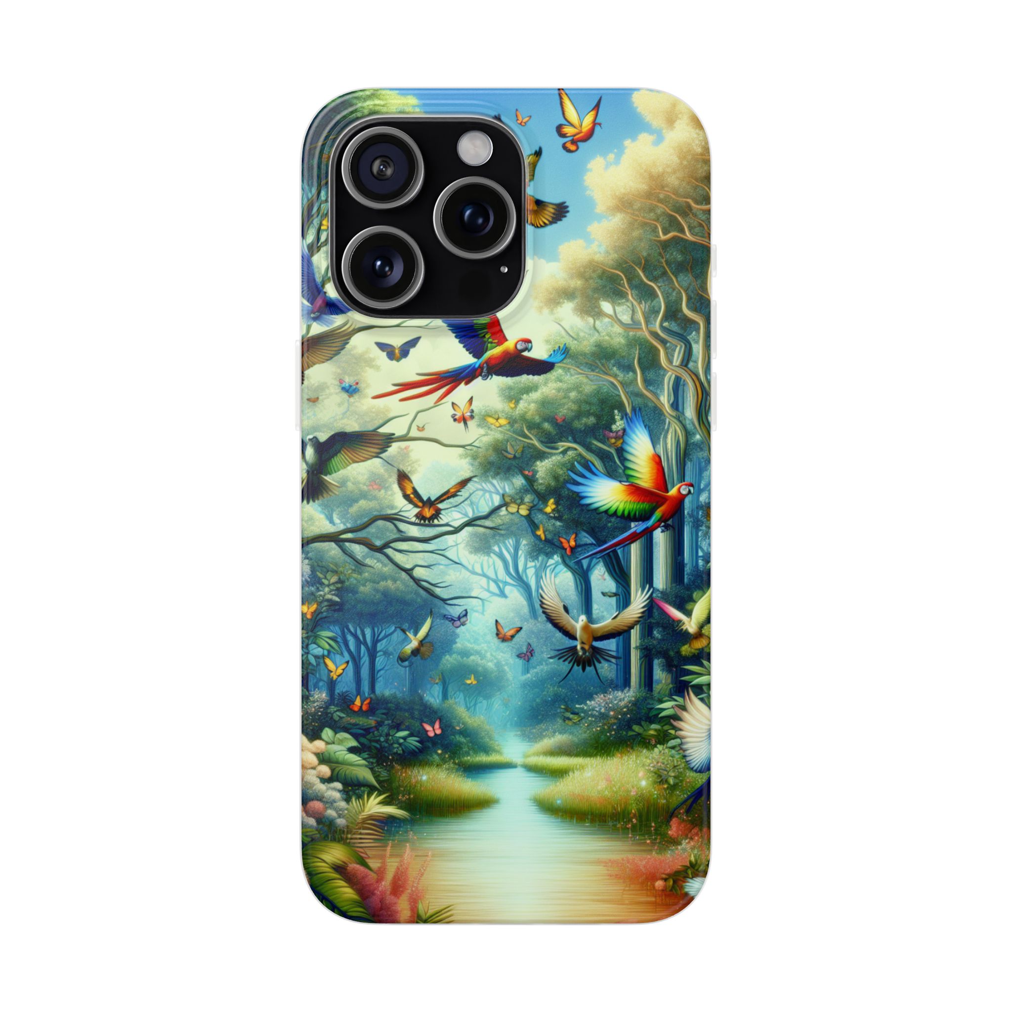 Birds Wild World Trendy Resistant Flexi Phone Back Case - Image 4