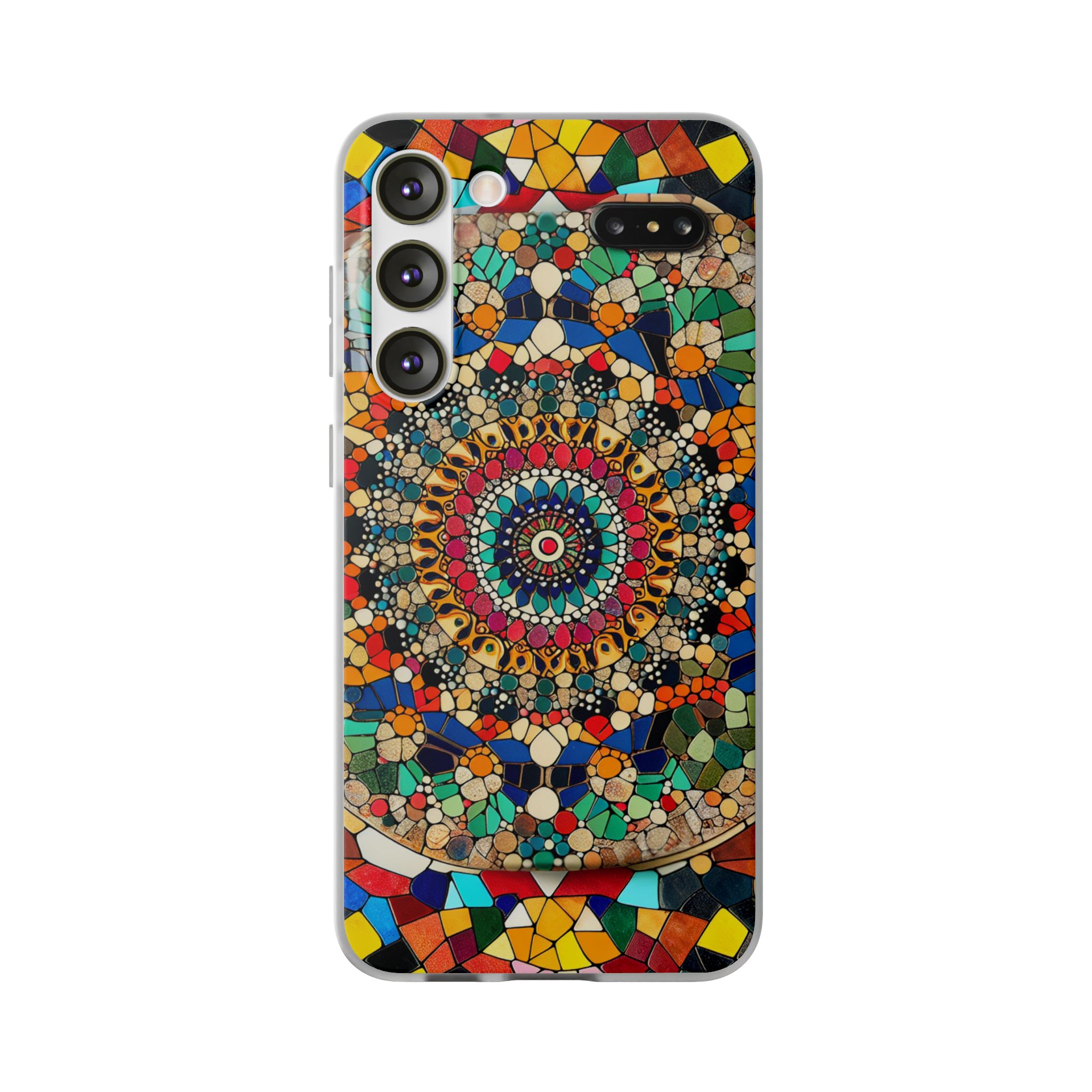 Mosaic Mandala Trendy Resistant Flexi Phone Back Case - Image 2