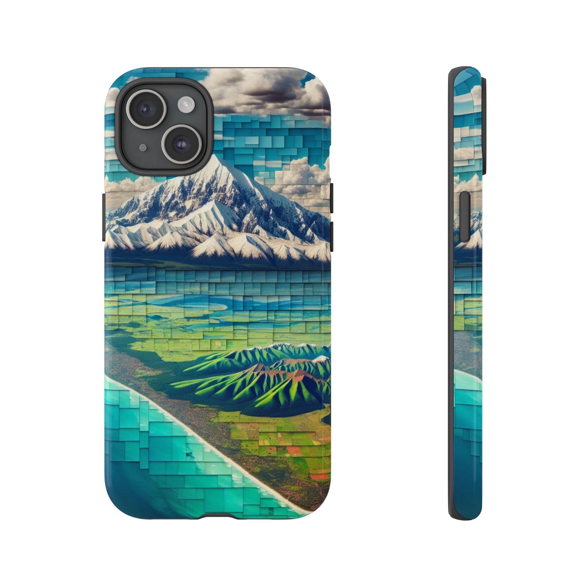 Landscape Collage Art Trendy Sleek Resistant Tough Phone Case - Image 10