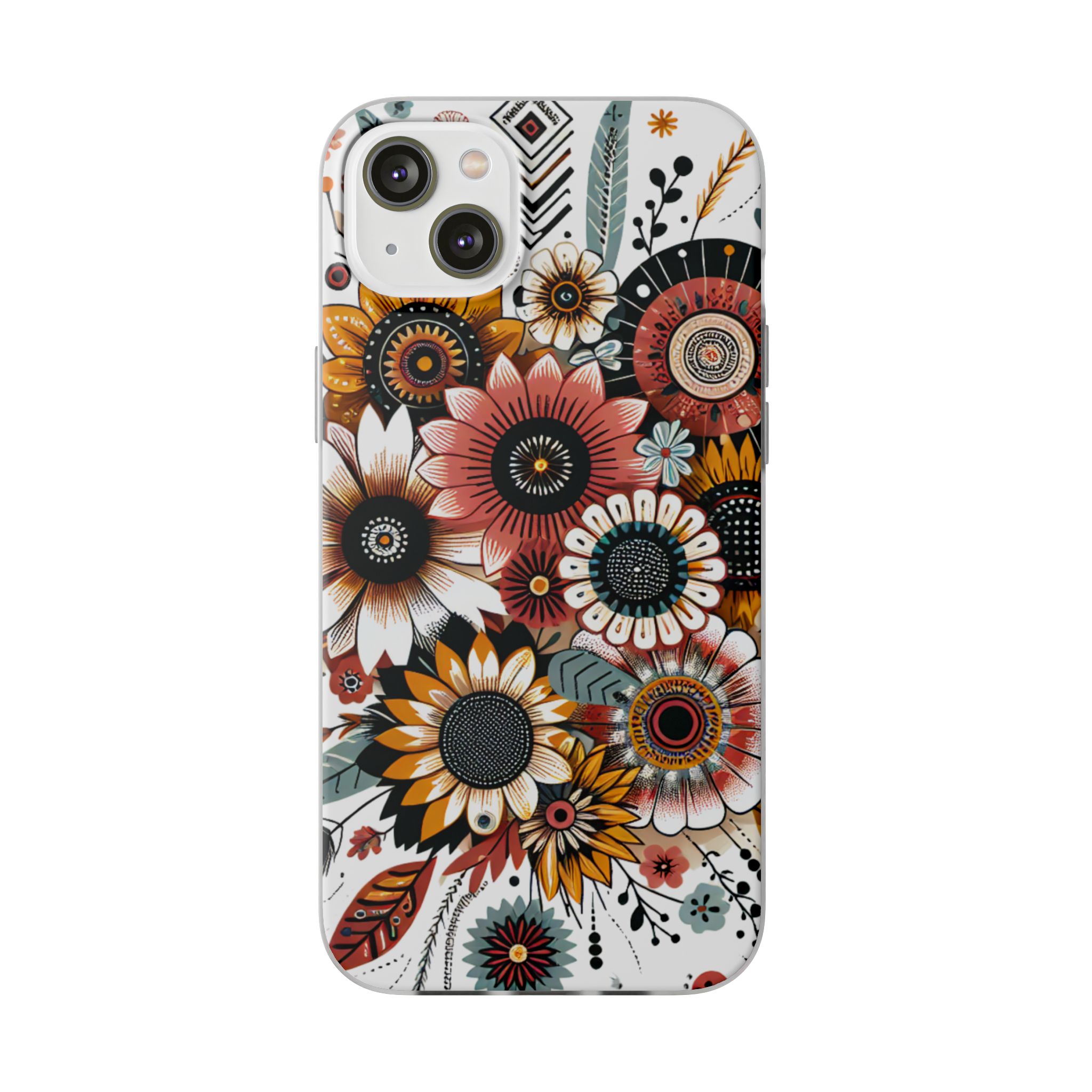 Floral Artistic Bouquet Trendy Resistant Flexi Phone Back Case - Image 6