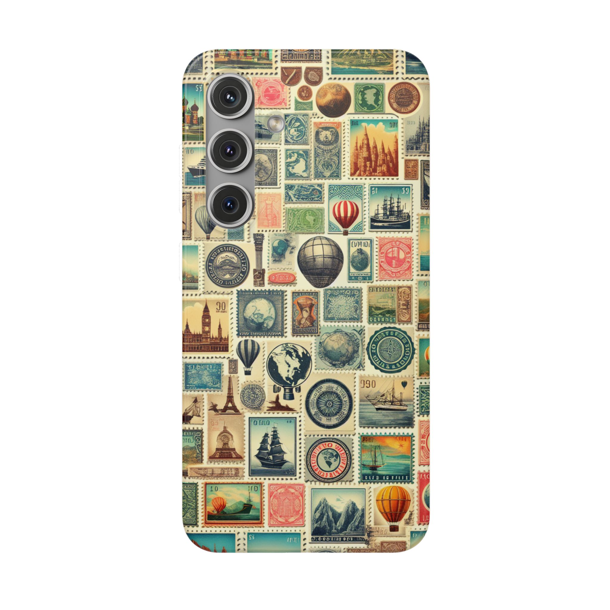 Travel Fun Stamp Trendy Resistant Flexi Phone Back Case - Image 7