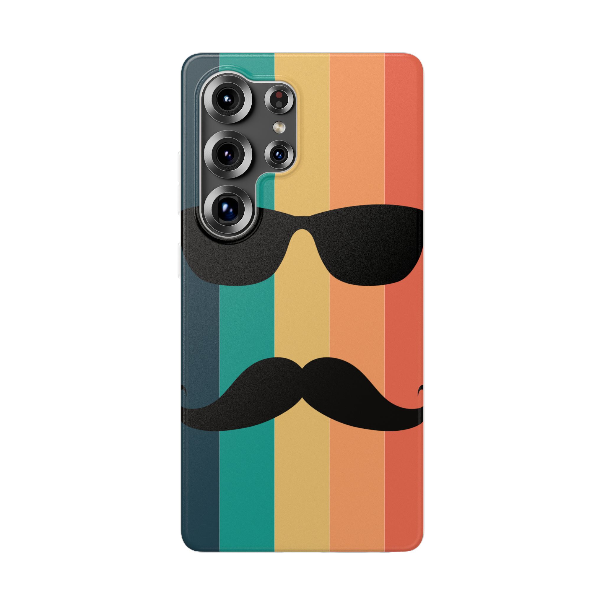 Sunglass & Moustache Trendy Resistant Flexi Case - Image 2