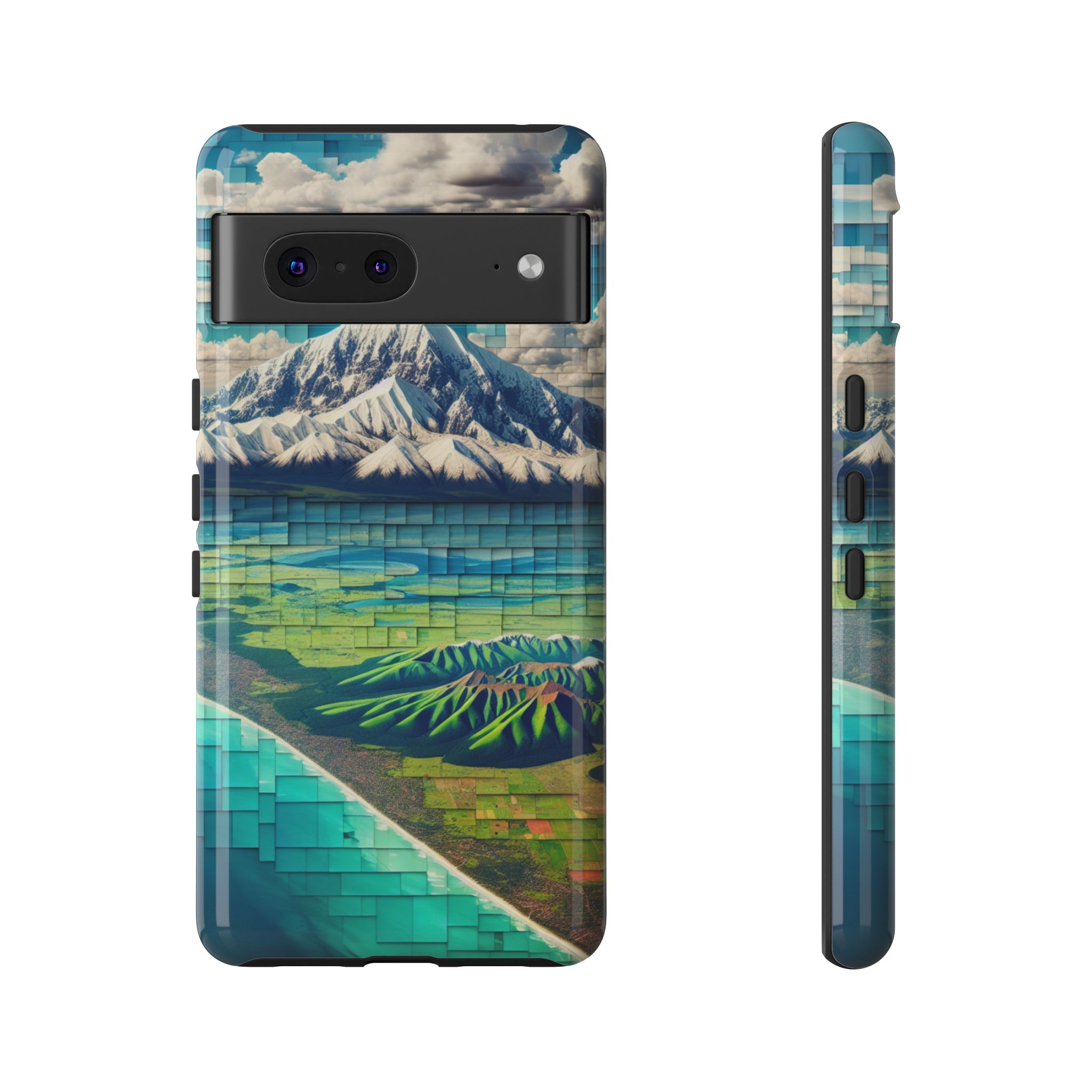 Landscape Collage Art Trendy Sleek Resistant Tough Phone Case - Image 6