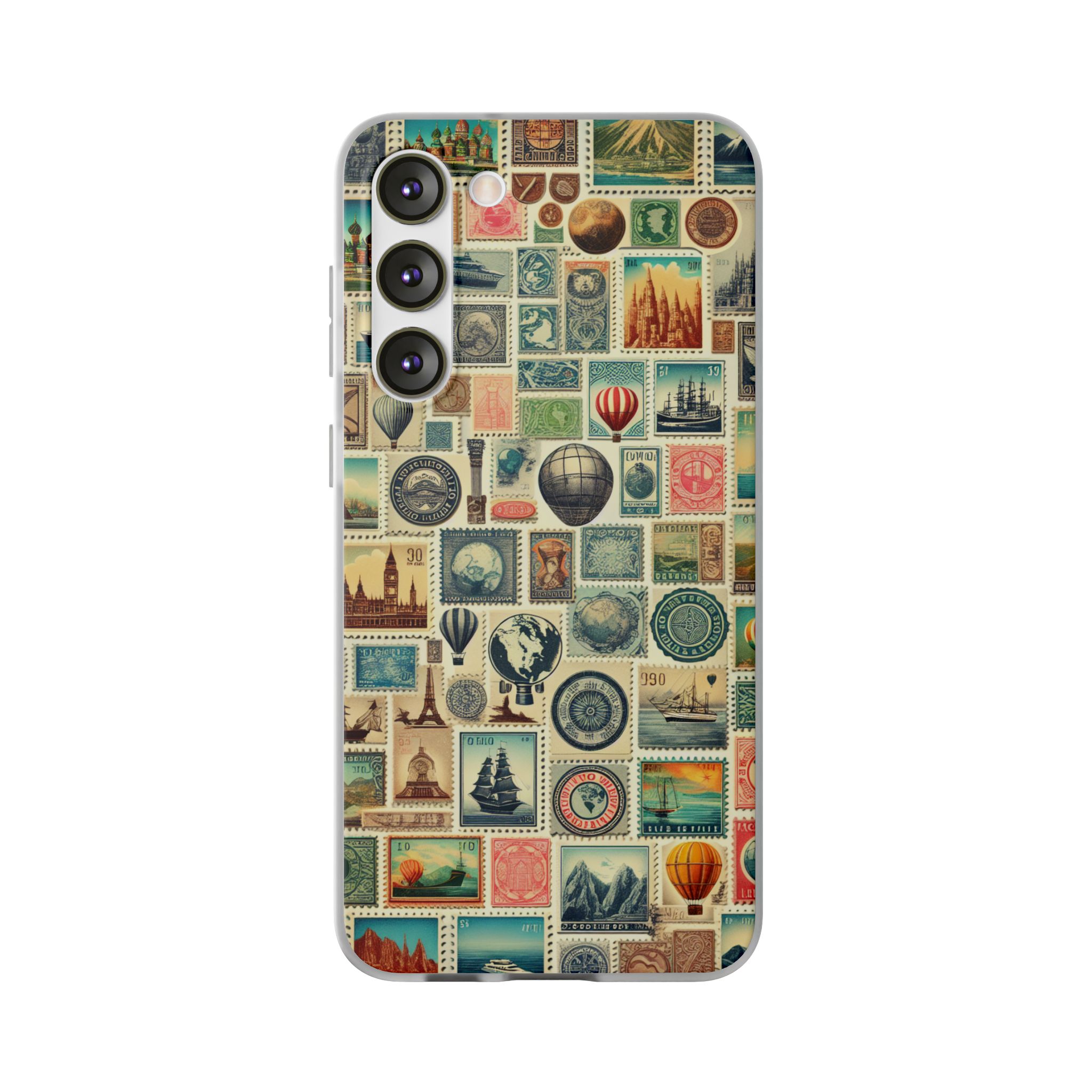 Travel Fun Stamp Trendy Resistant Flexi Phone Back Case - Image 2