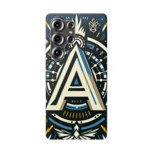 Letter A 3D Print Trendy Resistant Flexi Phone Back Case