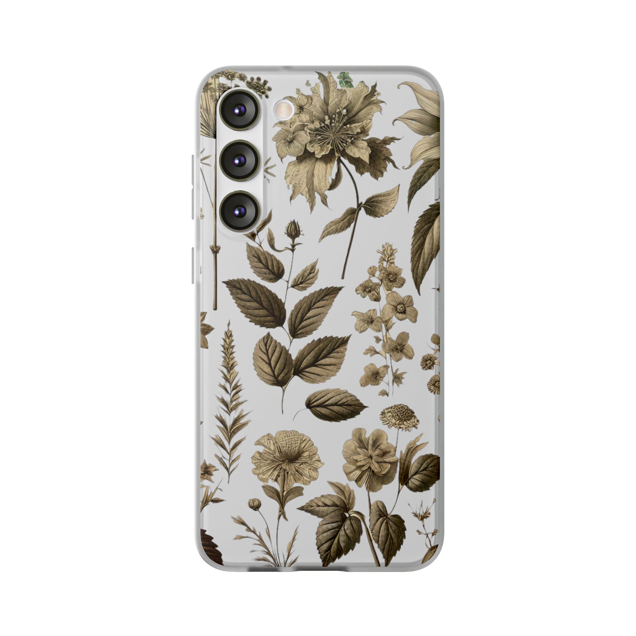 Leaf & Floral Trendy Resistant Flexi Phone Back Case - Image 2