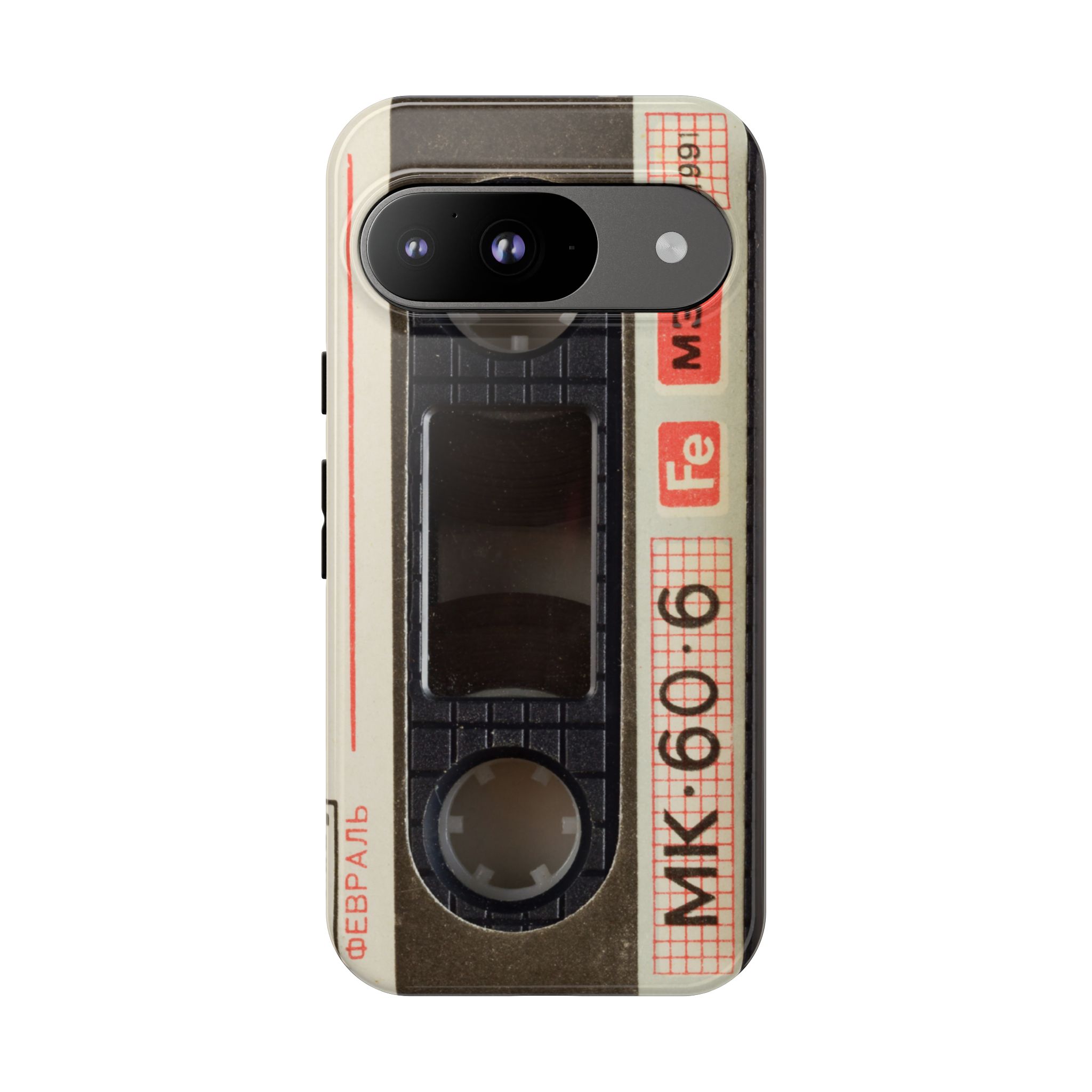 Classic Cassette Theme Resistant Trendy Tough Phone Case - Image 3