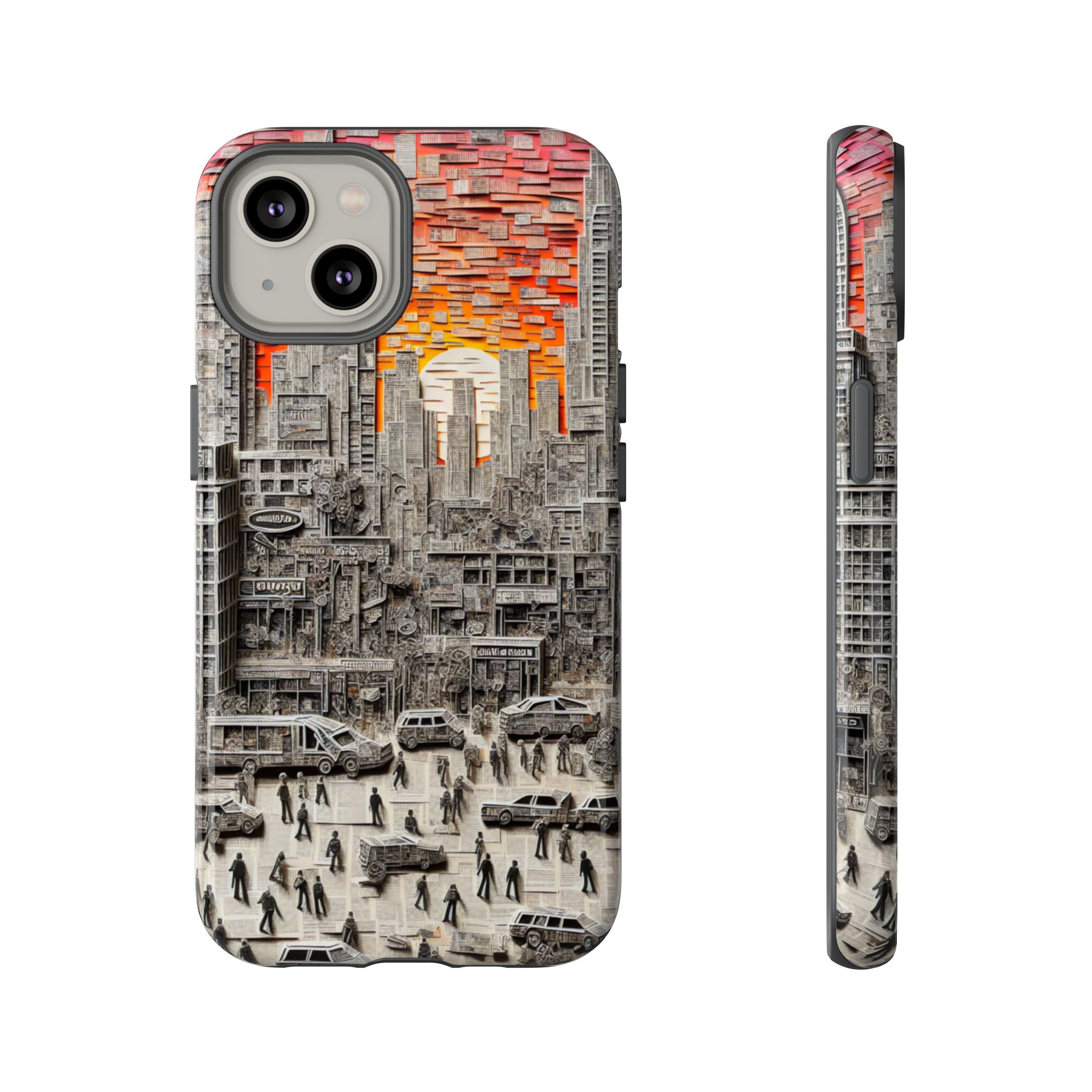 Paper Art Scenary Resistant Trendy Tough Phone Case - Image 6