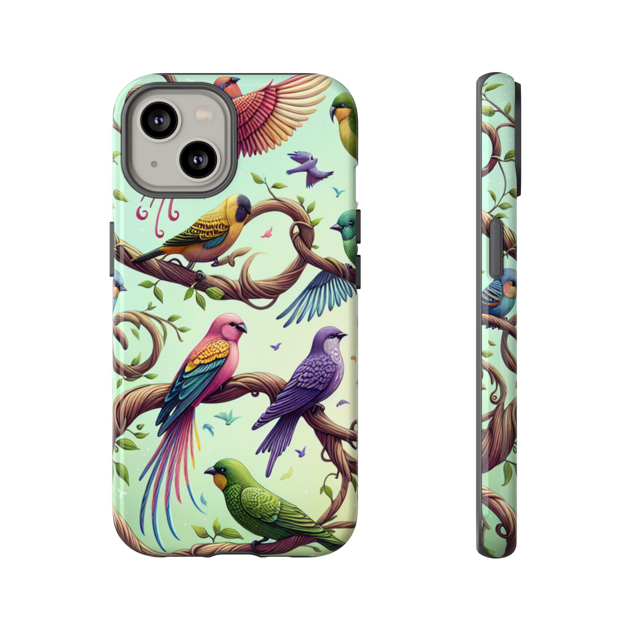 Birds On Branches Resistant Trendy Tough Phone Case - Image 7